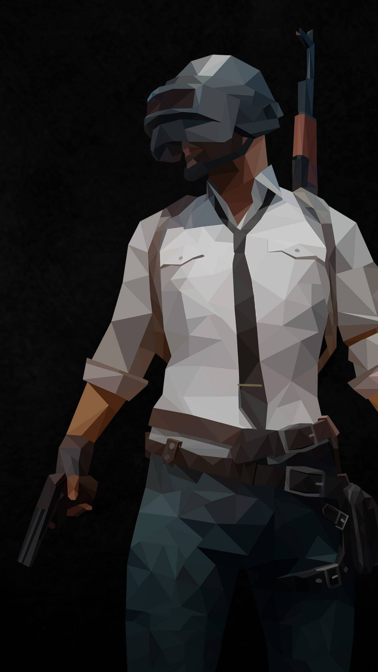 geometric, low-poly, soldier, Full HD Phone Wallpaper