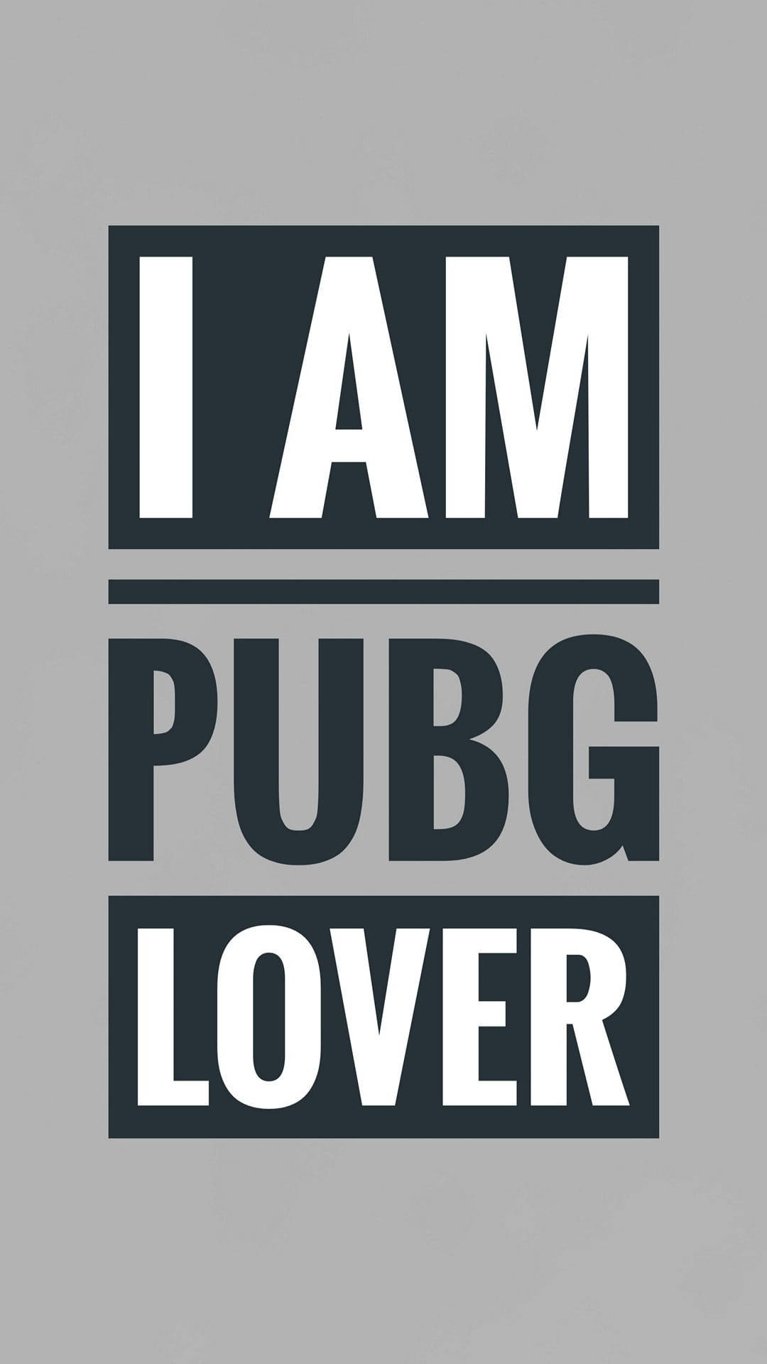PUBG Lover, I AM PUBG LOVER, white text, Full HD Phone Wallpaper