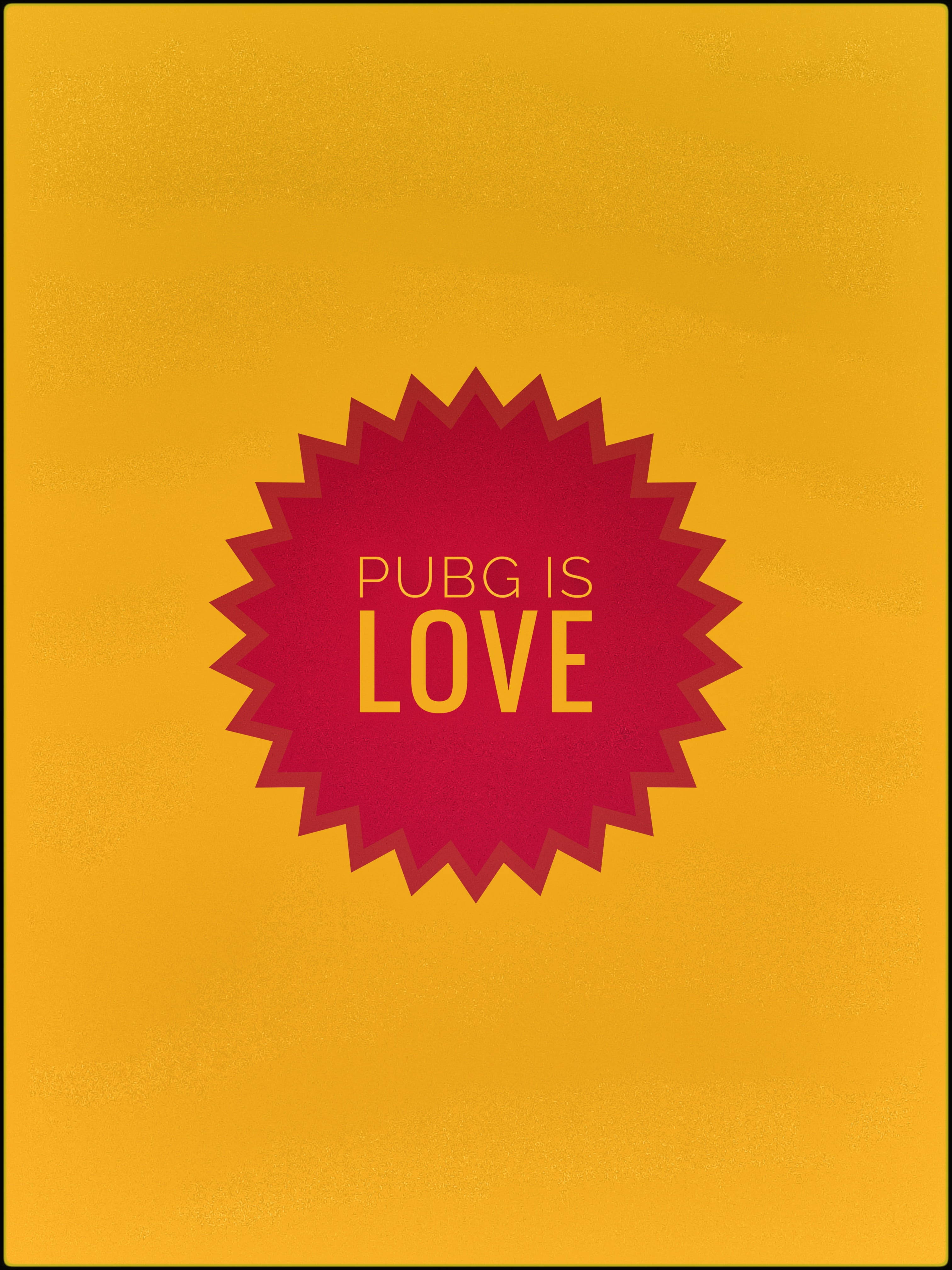 PUBG, red starburst, yellow text, 4K Phone Wallpaper