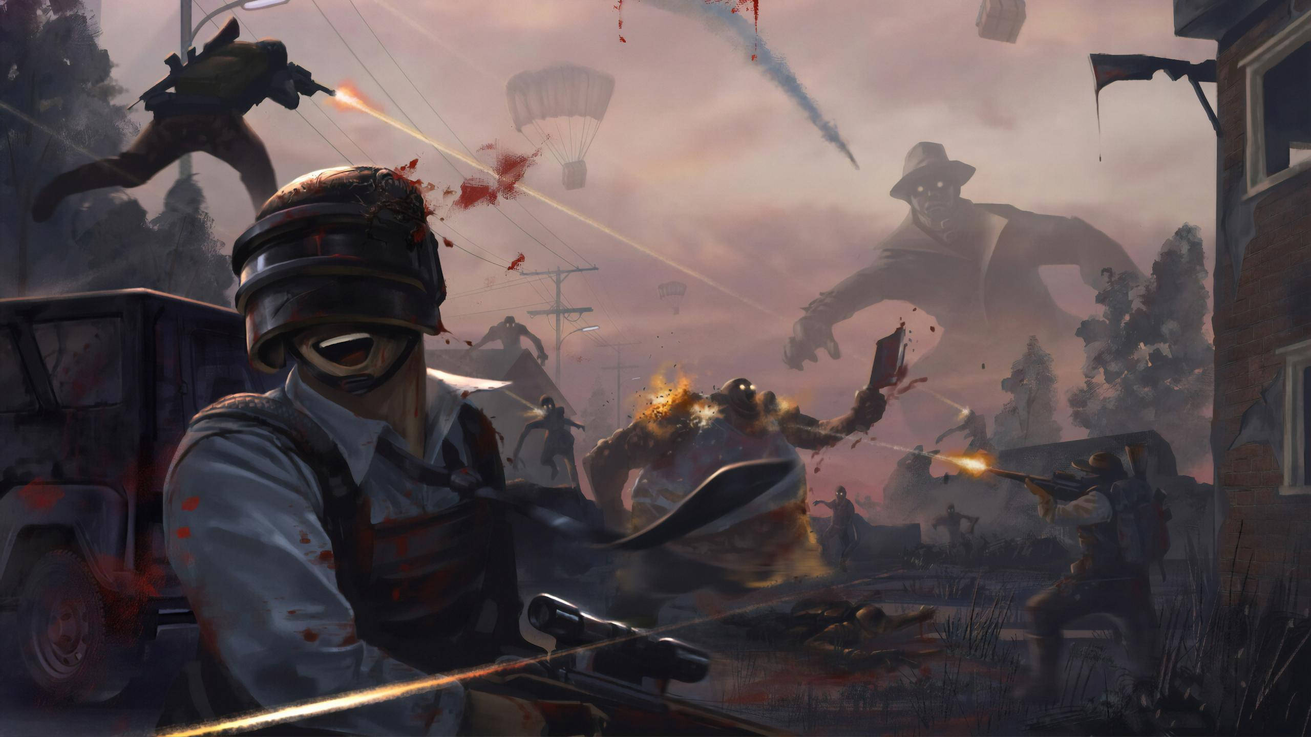 PUBG Lite, soldier, helmet, 2K Desktop Wallpaper
