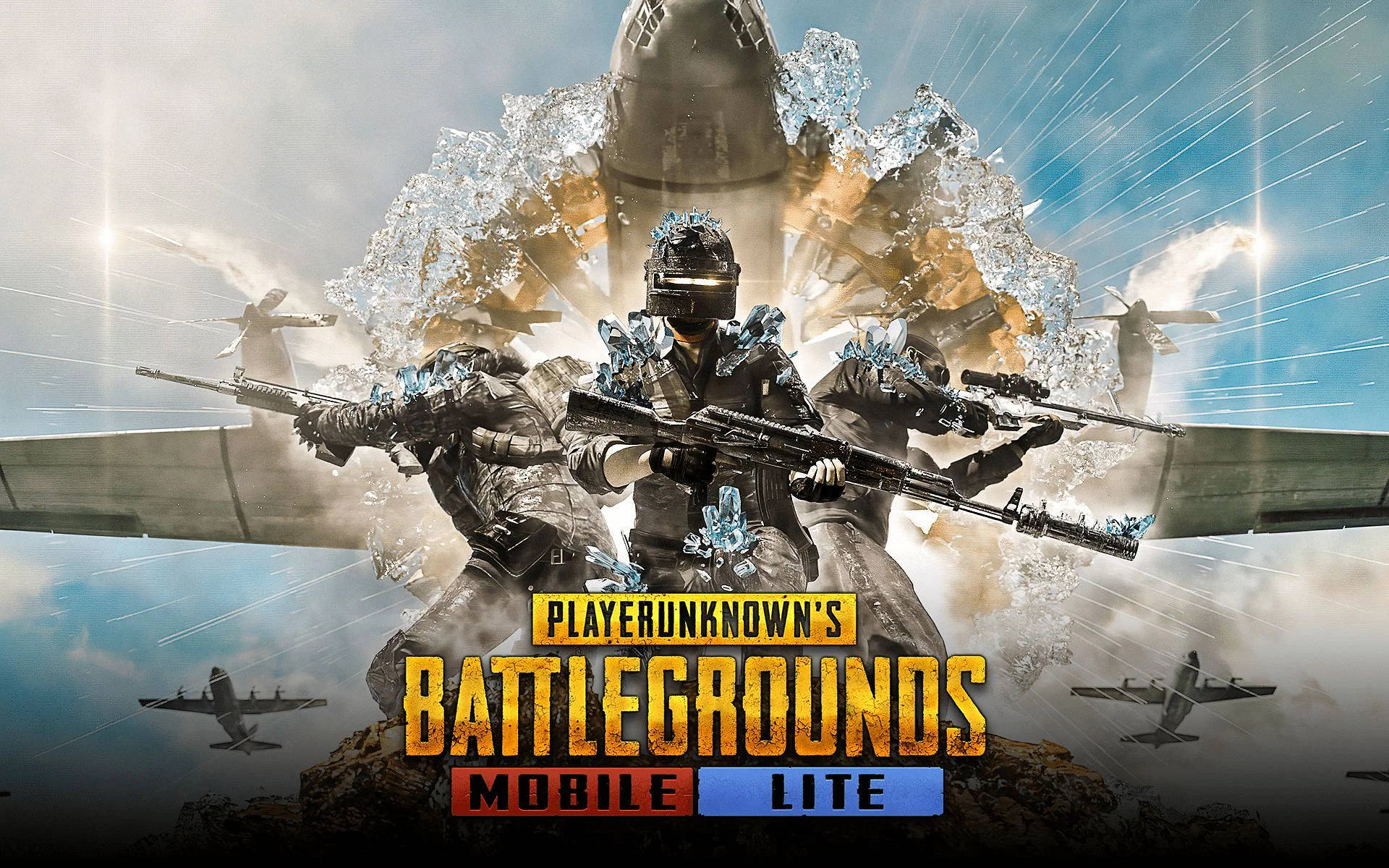 PUBG Mobile Lite, tactical gear, shattered plane, Full HD Desktop Wallpaper