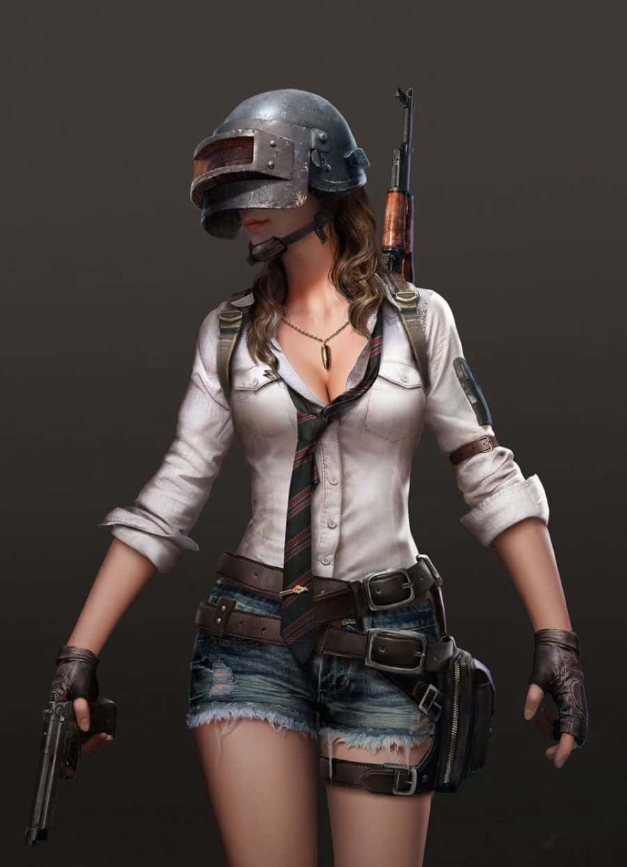 PUBG Mobile, female soldier, combat helmet, SD Phone Wallpaper