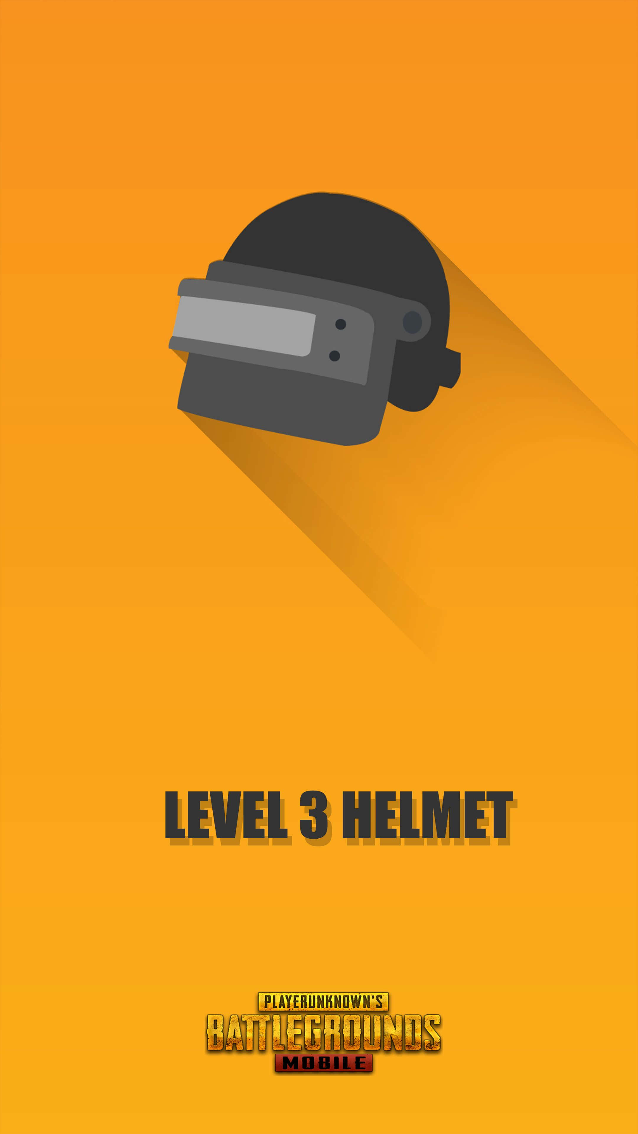 PUBG Mobile, Level 3 helmet, black, 4K Phone Wallpaper