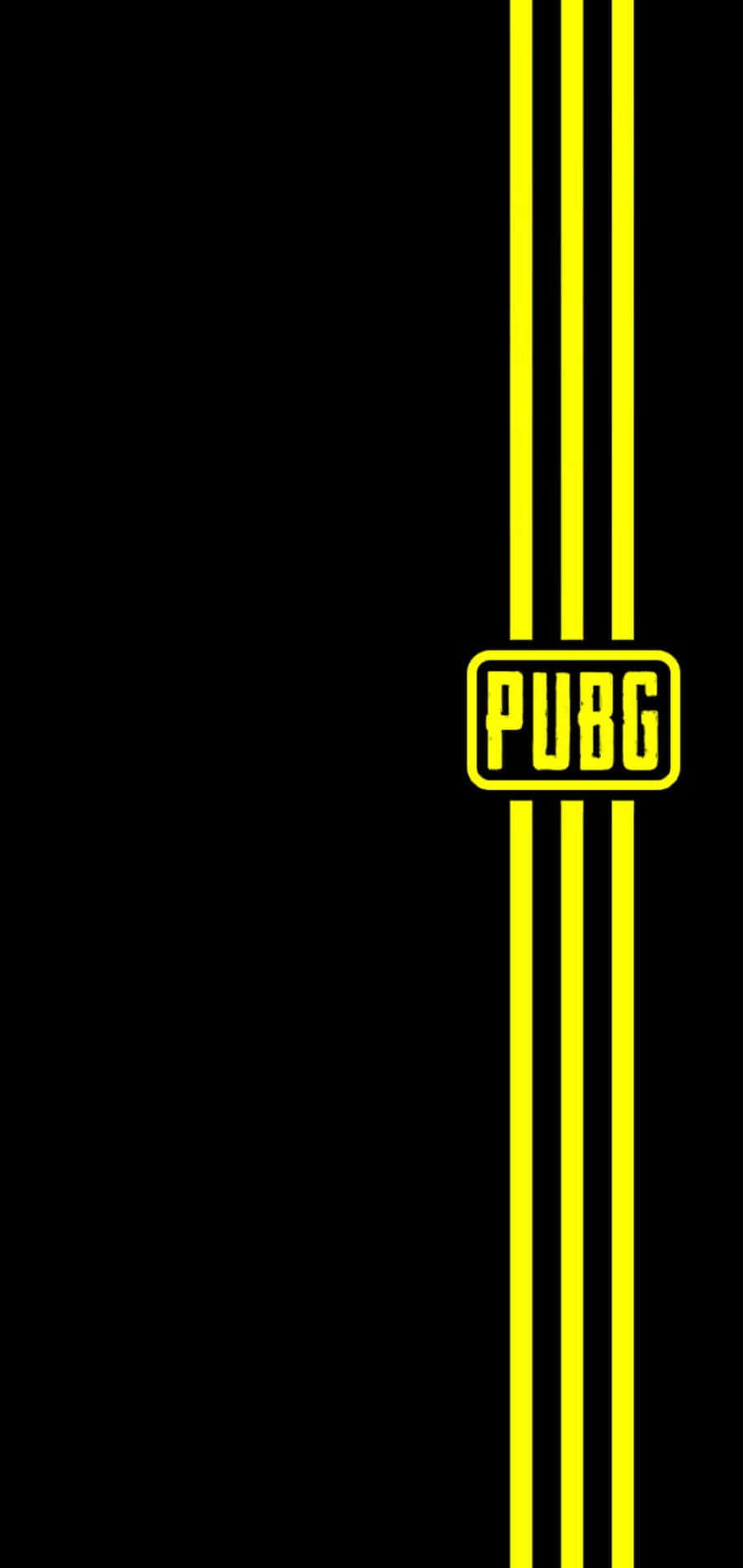 PUBG Mobile, yellow stripes, PUBG logo, HD Phone Wallpaper