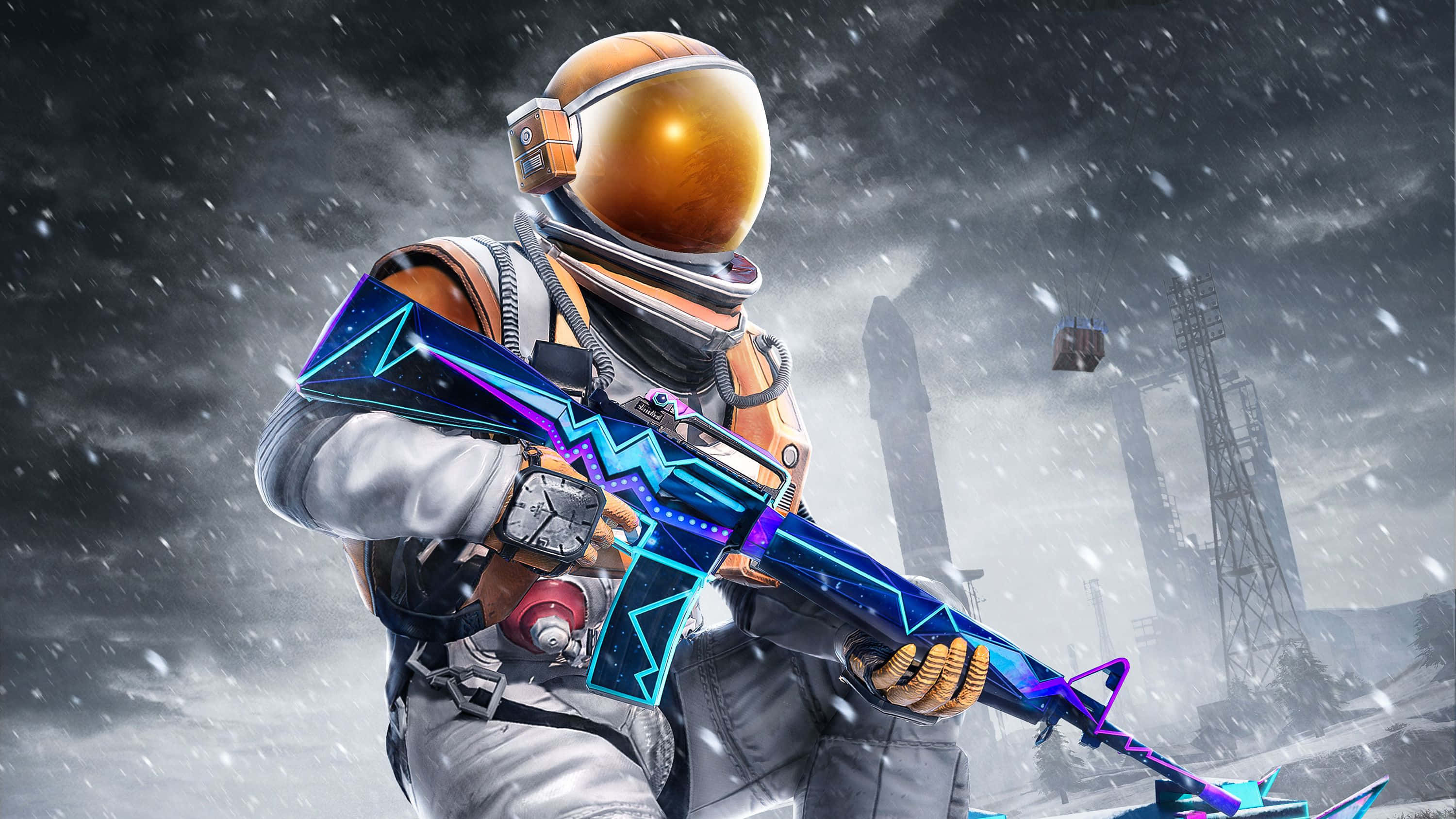 Pubg New State, astronaut, orange helmet, 2K Desktop Wallpaper