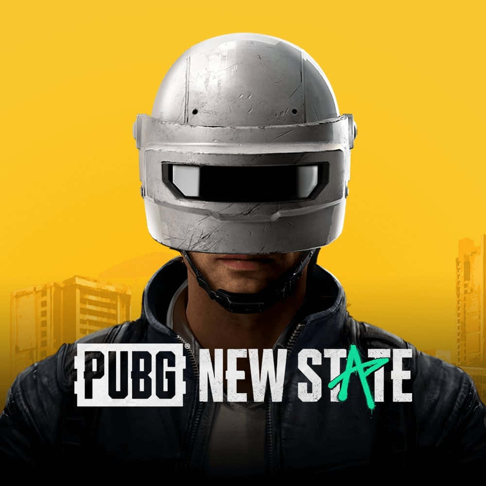 PUBG New State, futuristic helmet, vibrant yellow cityscape, SD Desktop Wallpaper