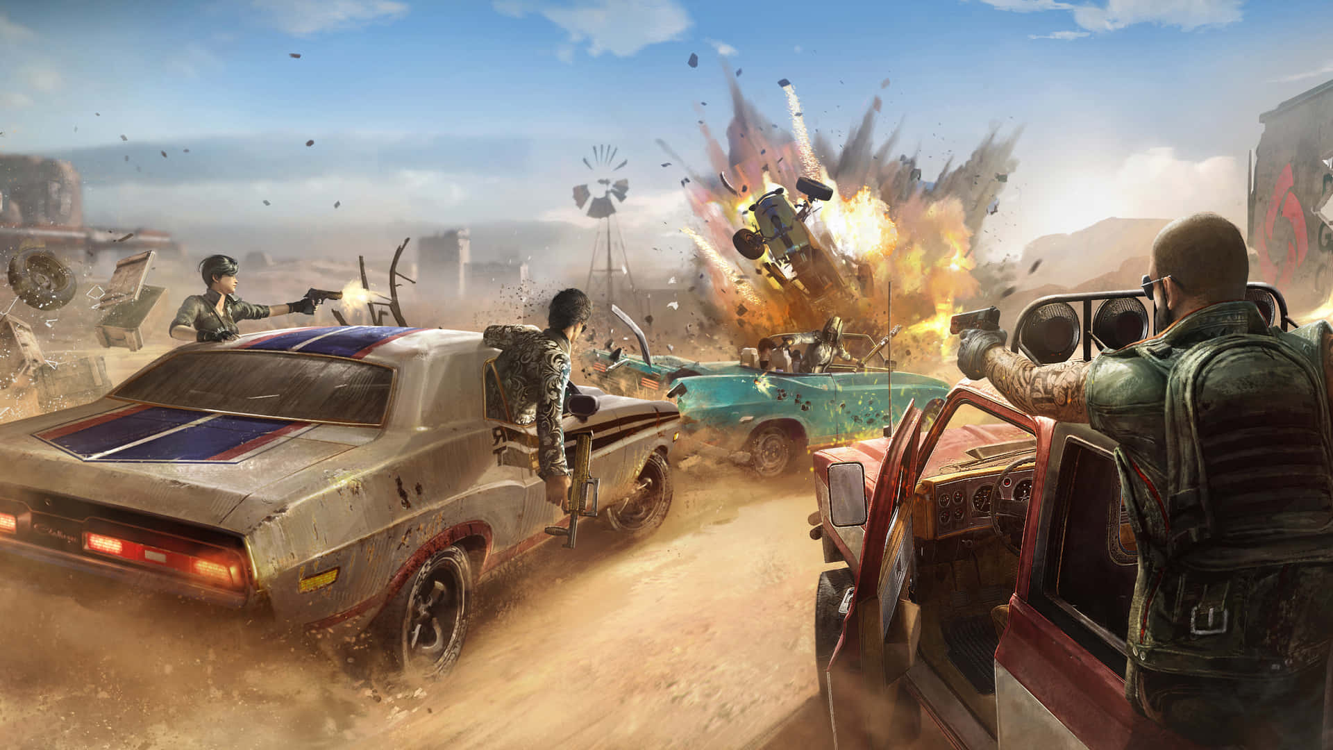Pubg Season 17, cars, soldiers, Full HD Desktop Wallpaper