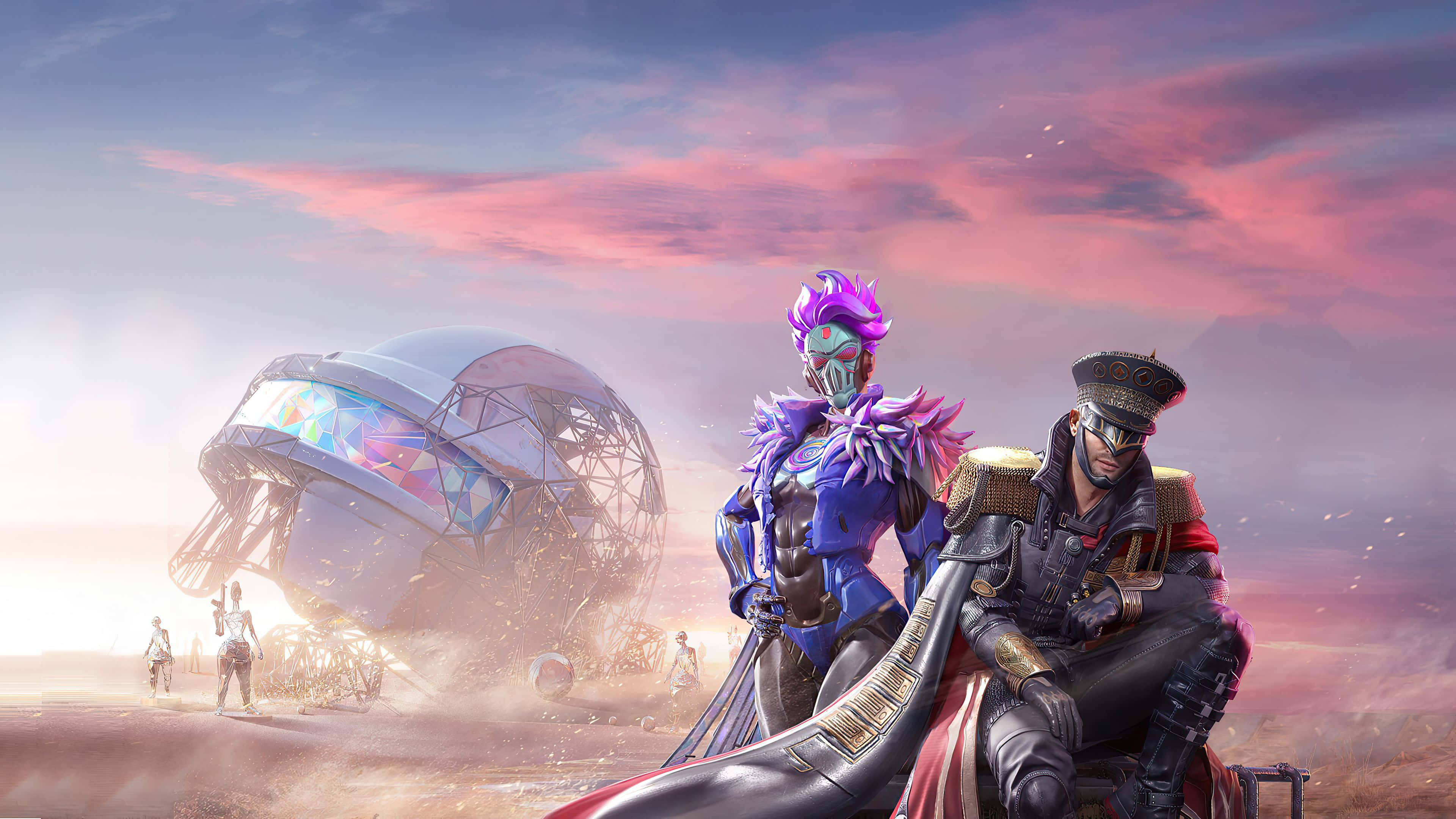 Pubg Season 17, futuristic warriors, shattered dome, 4K Desktop Wallpaper