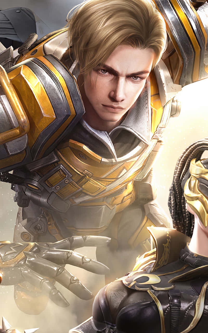Pubg Season 17, blonde warrior, gold and silver armor, HD Phone Wallpaper