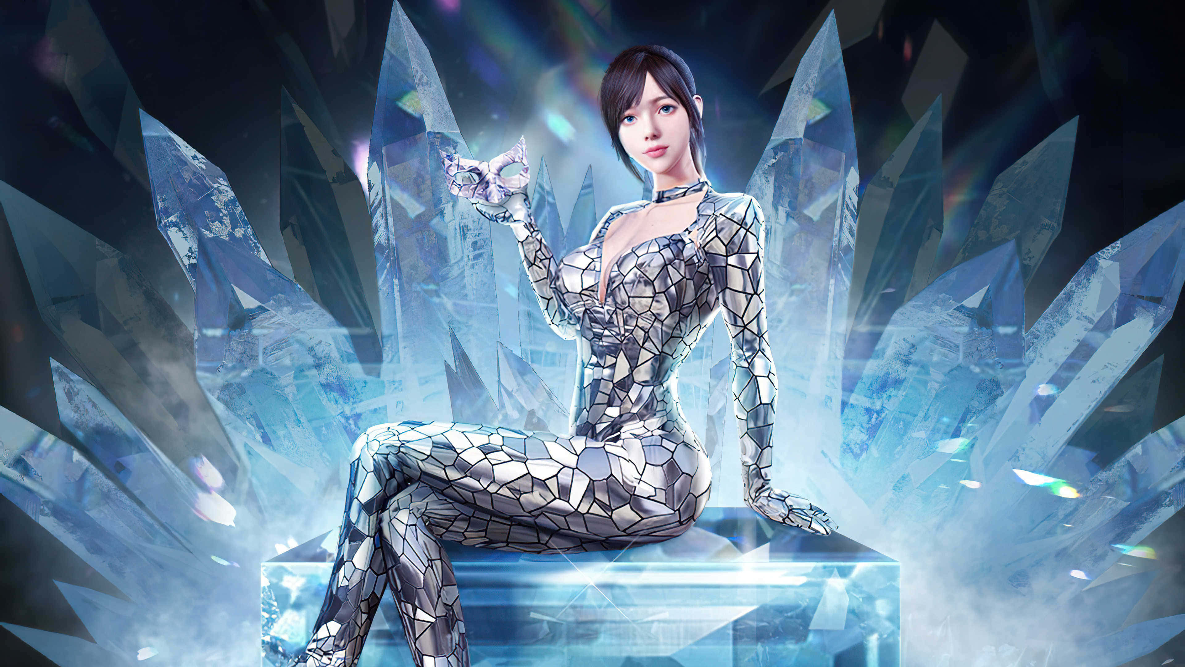 PUBG, Season 17, crystalline mosaic outfit, 4K Desktop Wallpaper
