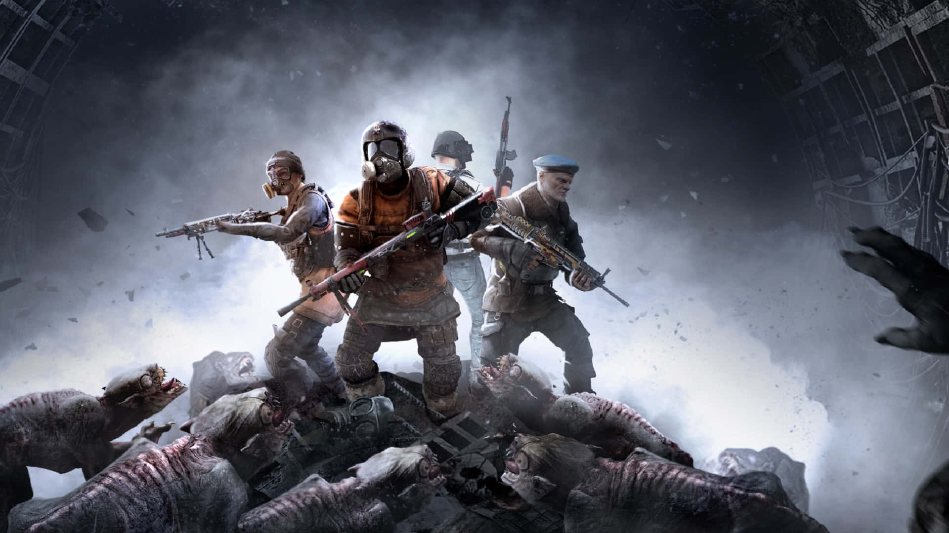 Pubg Season 17, zombies, gas masks, Full HD Desktop Wallpaper