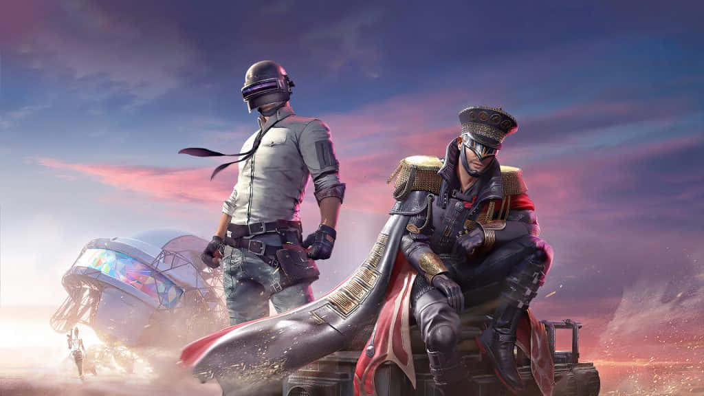 Pubg Season 17, wrecked vehicle, vibrant sunset sky, SD Desktop Wallpaper