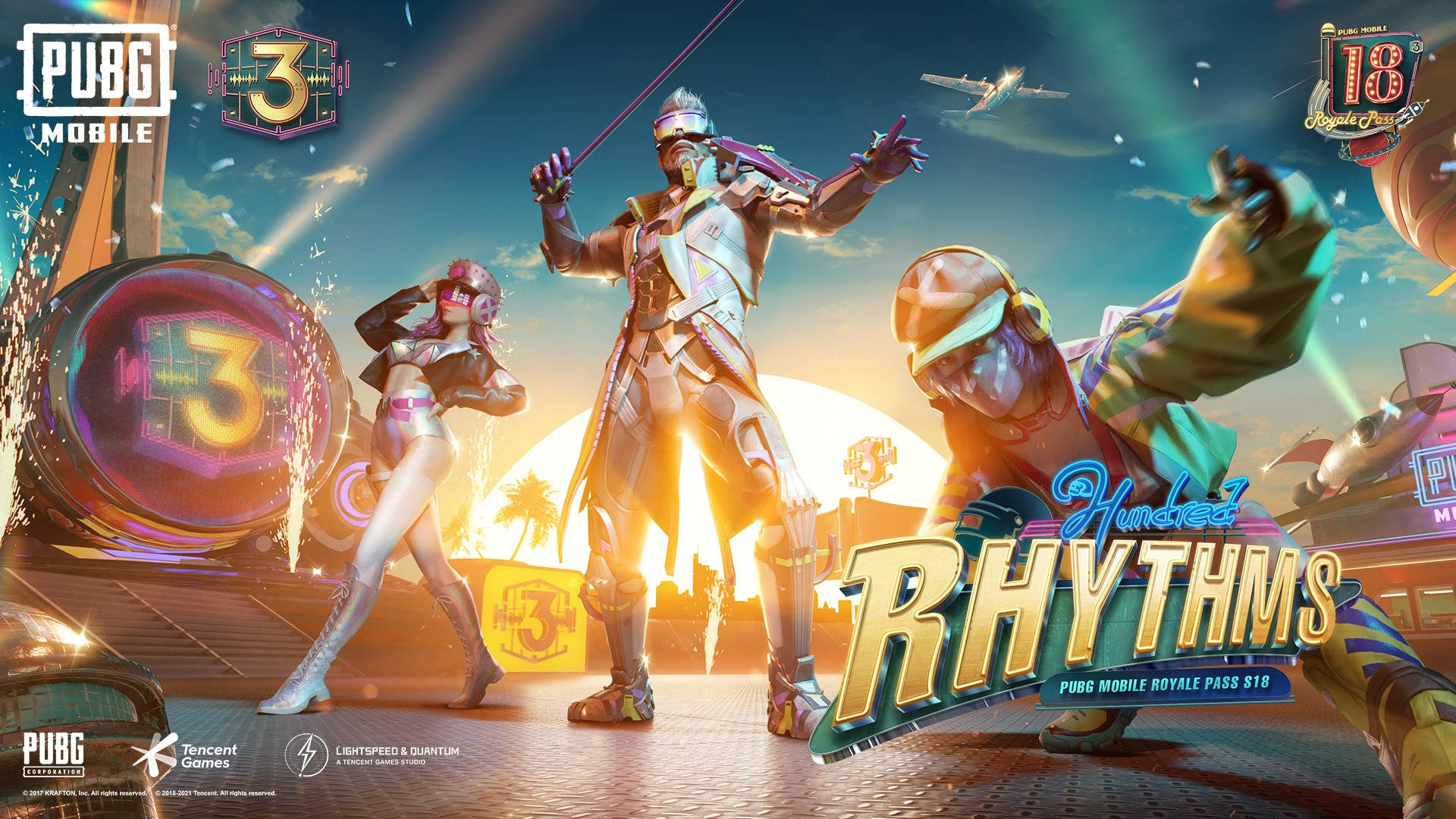 PUBG Season 3, hundred rhythms, futuristic gear, Full HD Desktop Wallpaper