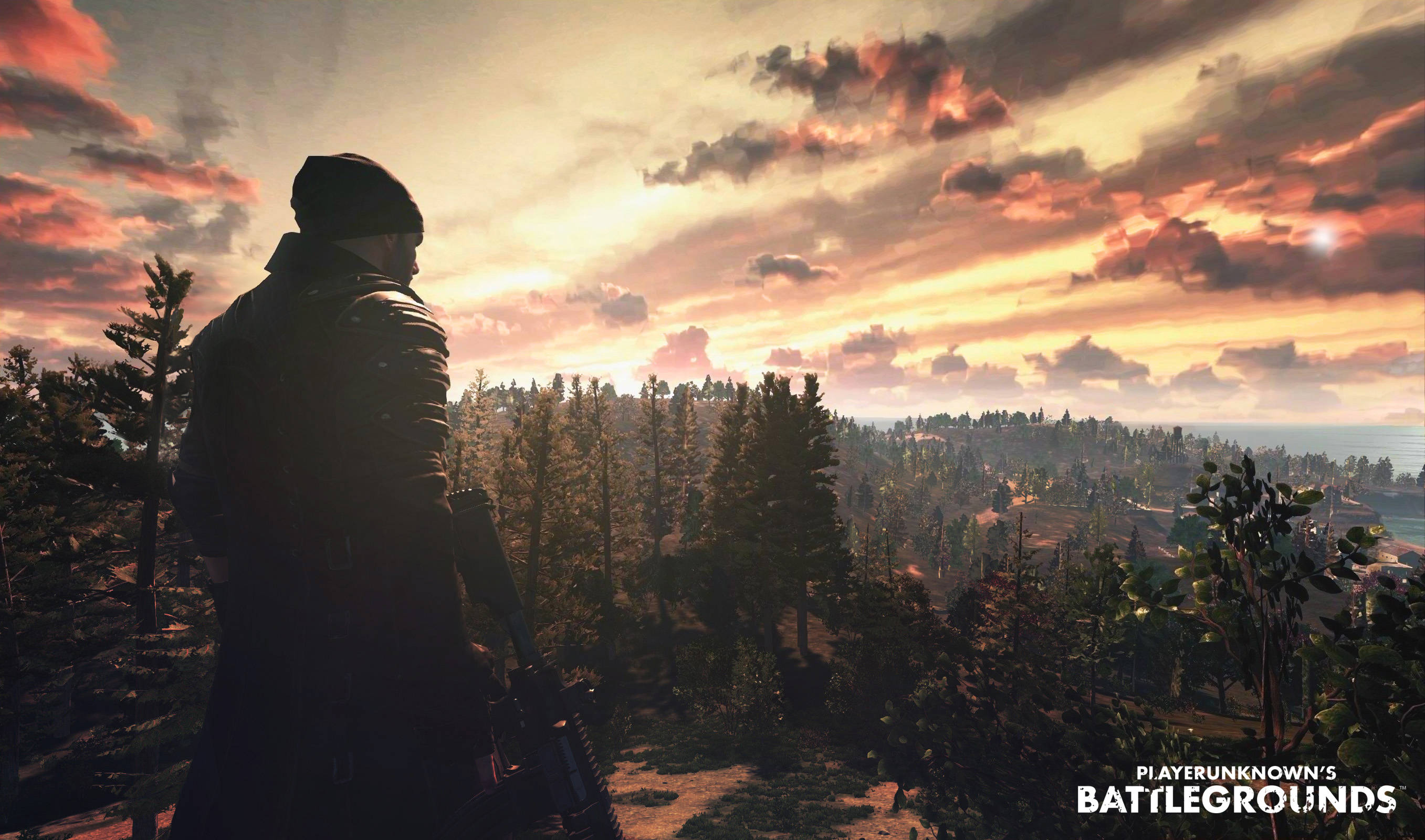 PUBG Season 3, forest, silhouette, 2K Desktop Wallpaper