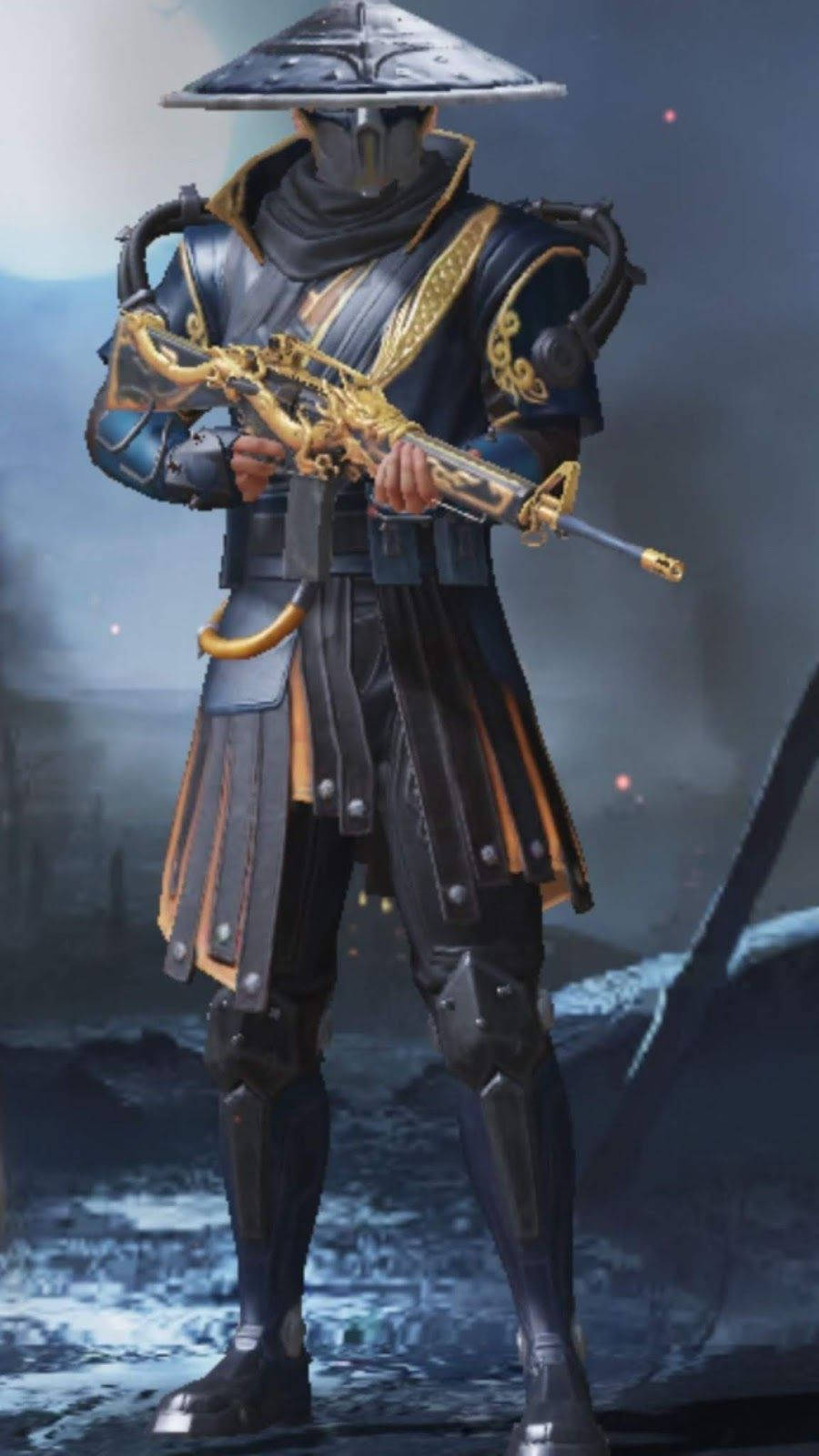 Pubg Season 3, black and gold warrior outfit, ornate black and gold armor, HD Phone Wallpaper