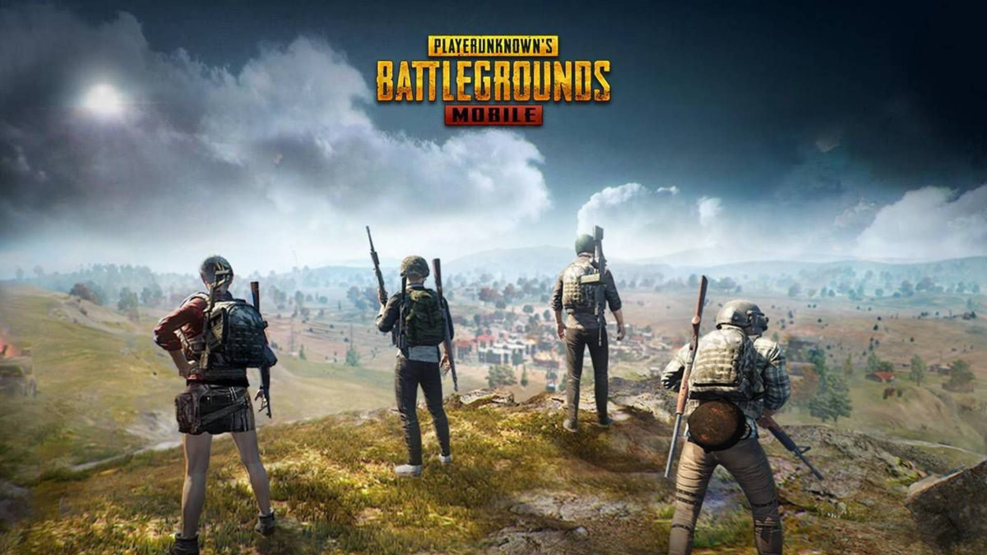 PUBG Season 3, squad gears, grassy hill, Full HD Desktop Wallpaper
