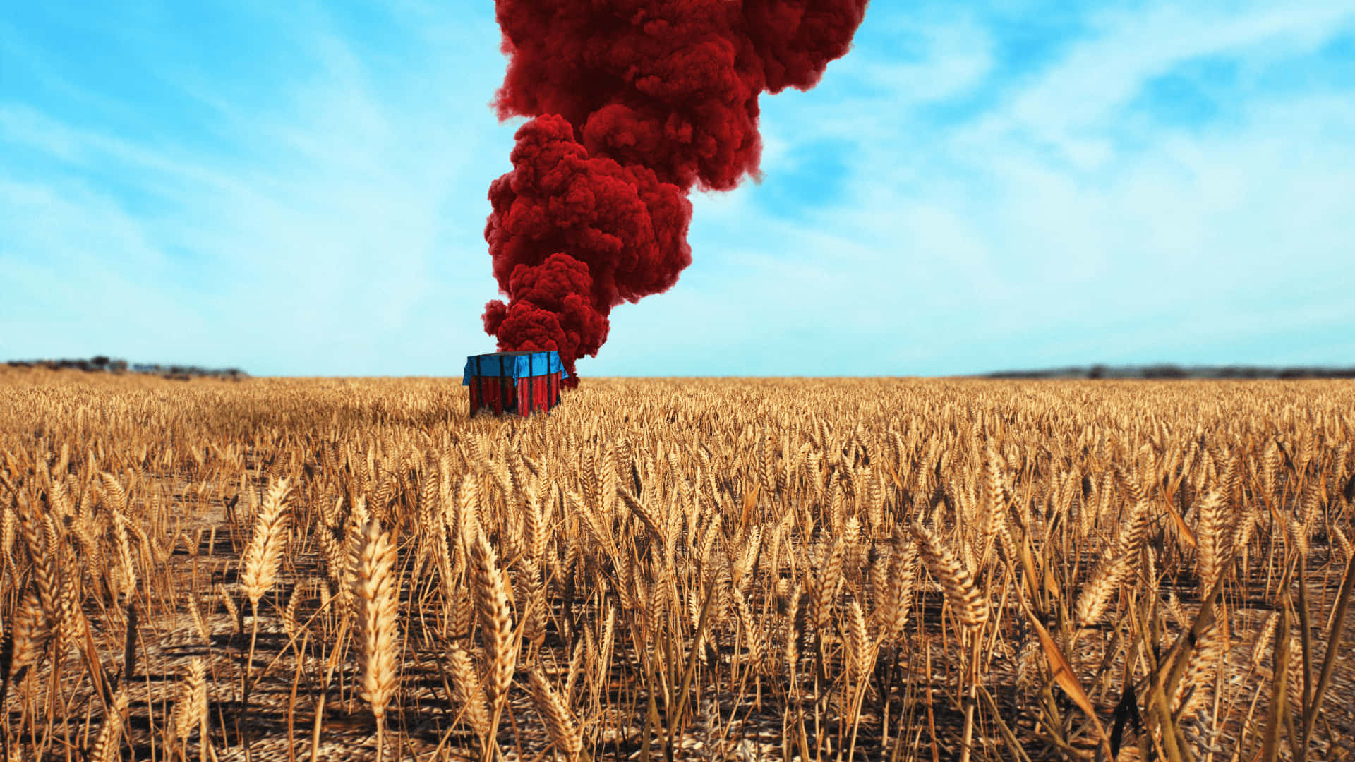 PUBG, airdrop, rice field, Full HD Desktop Wallpaper