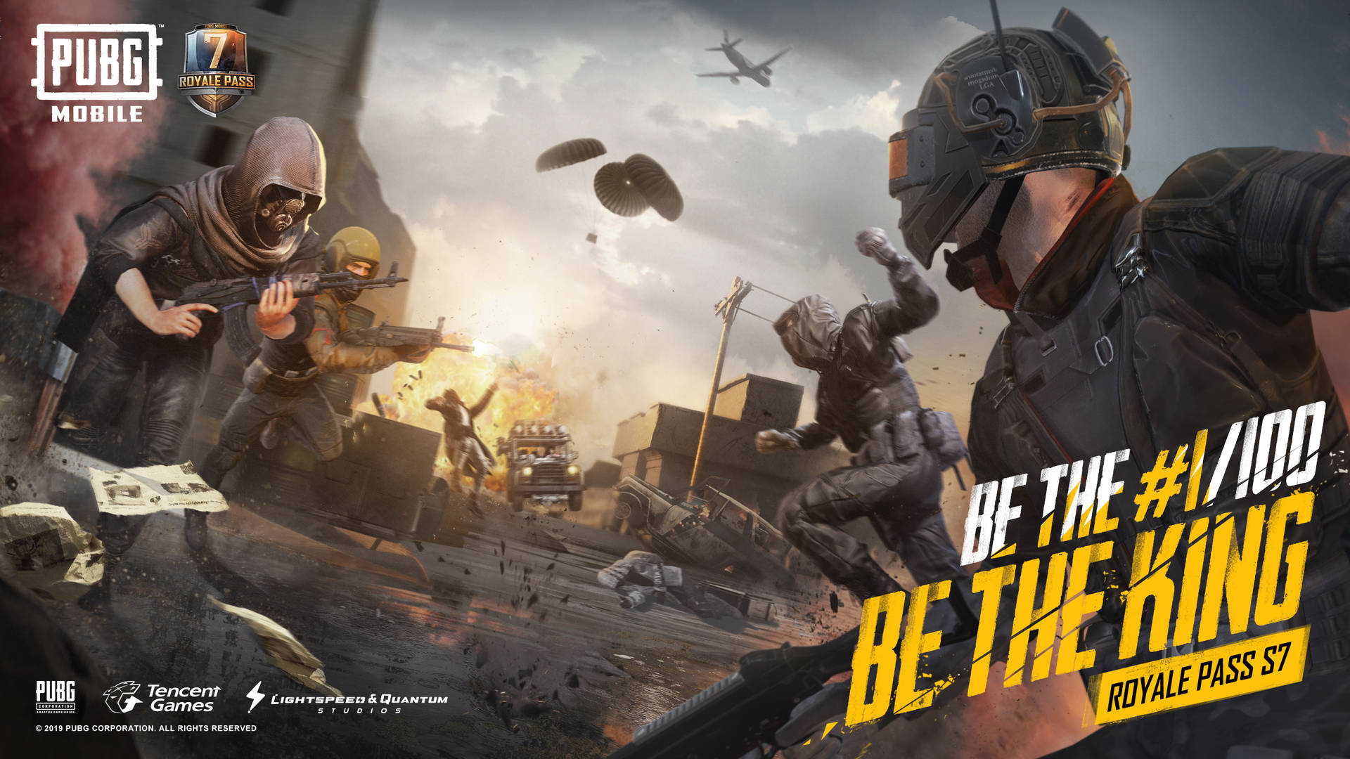 PUBG, tactical gear, explosions, Full HD Desktop Wallpaper