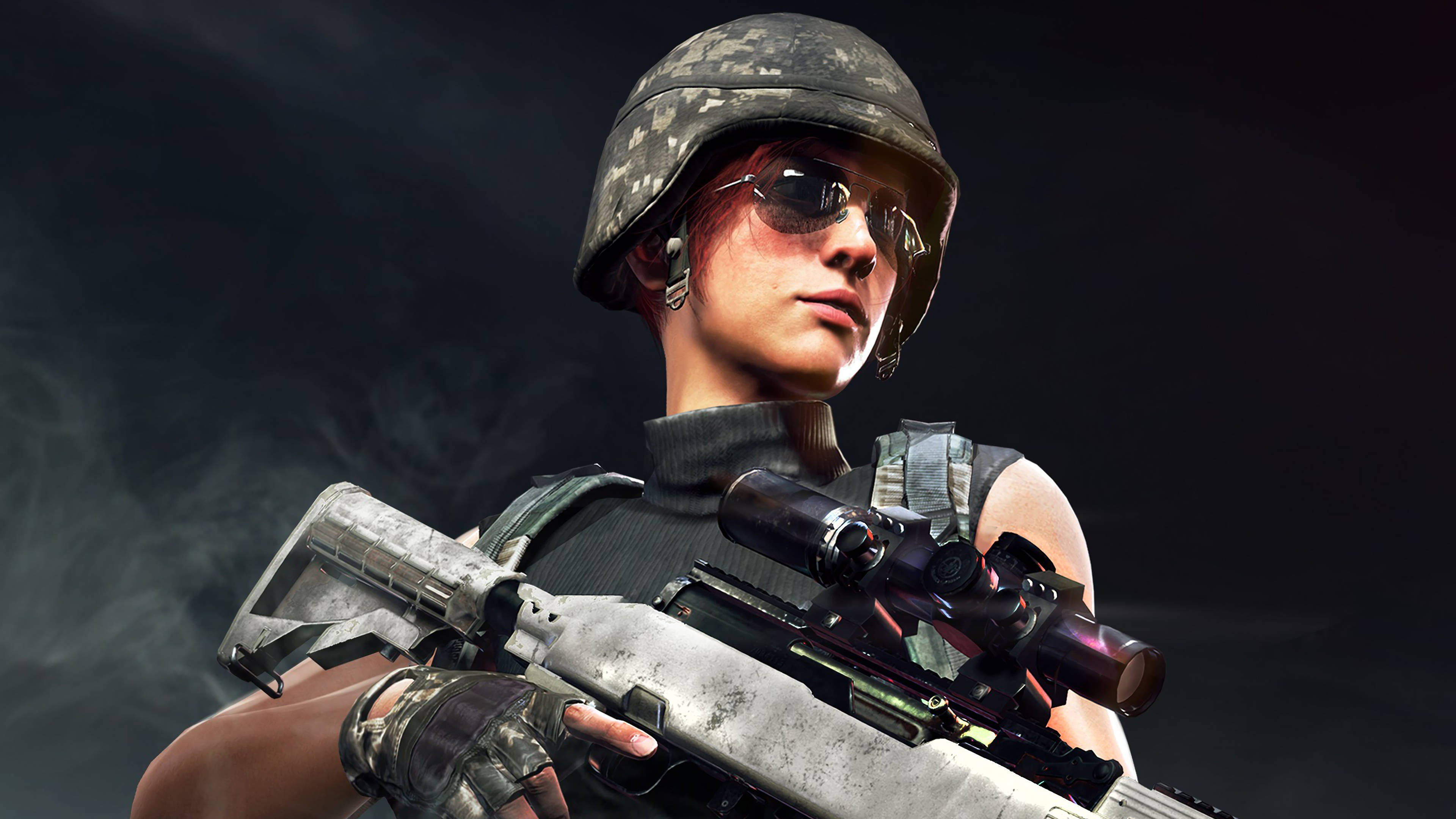 PUBG, thumbnail, female soldier, 4K Desktop Wallpaper