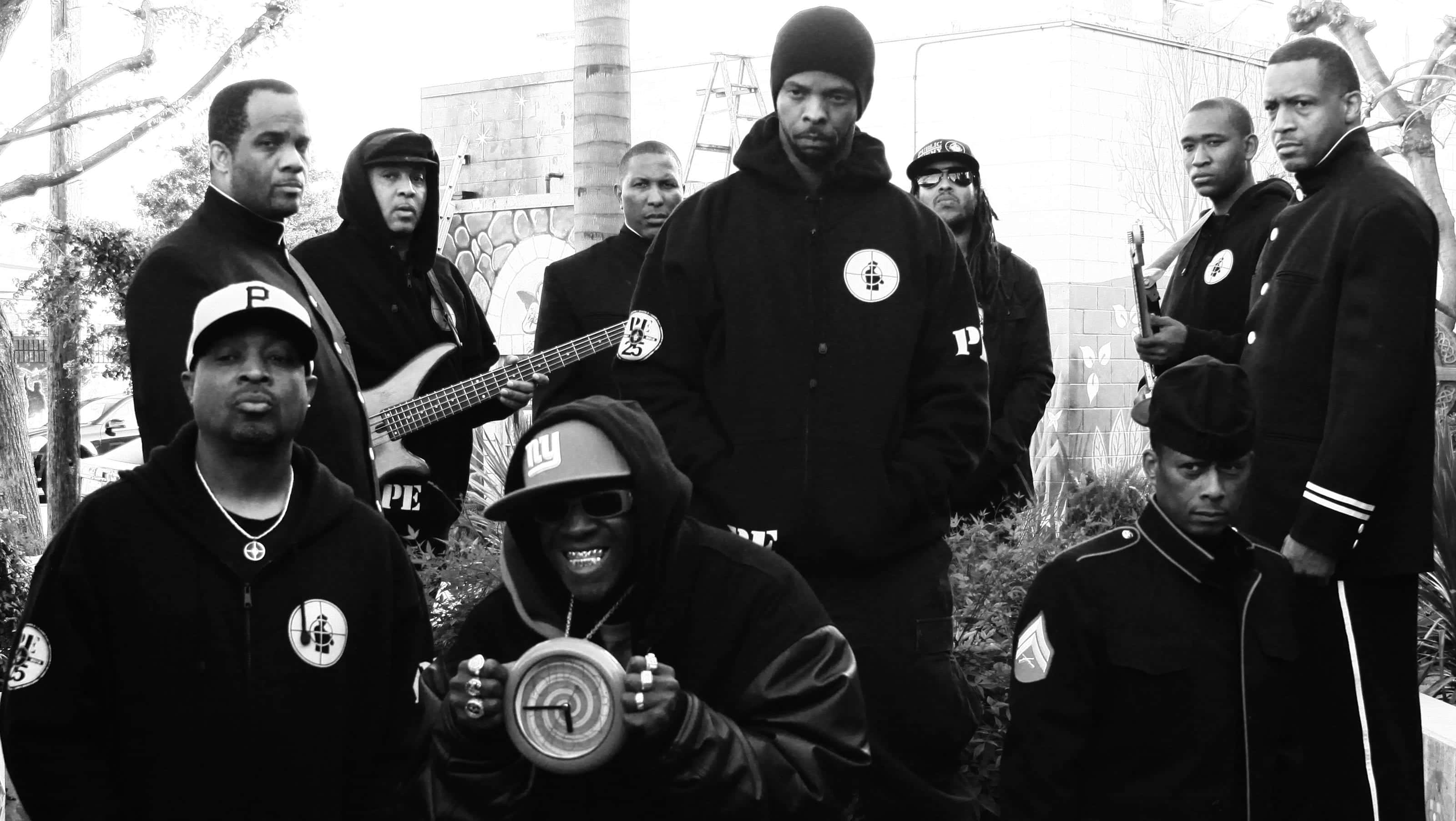 Public Enemy, black and white photo, hip hop group, 2K Desktop Wallpaper