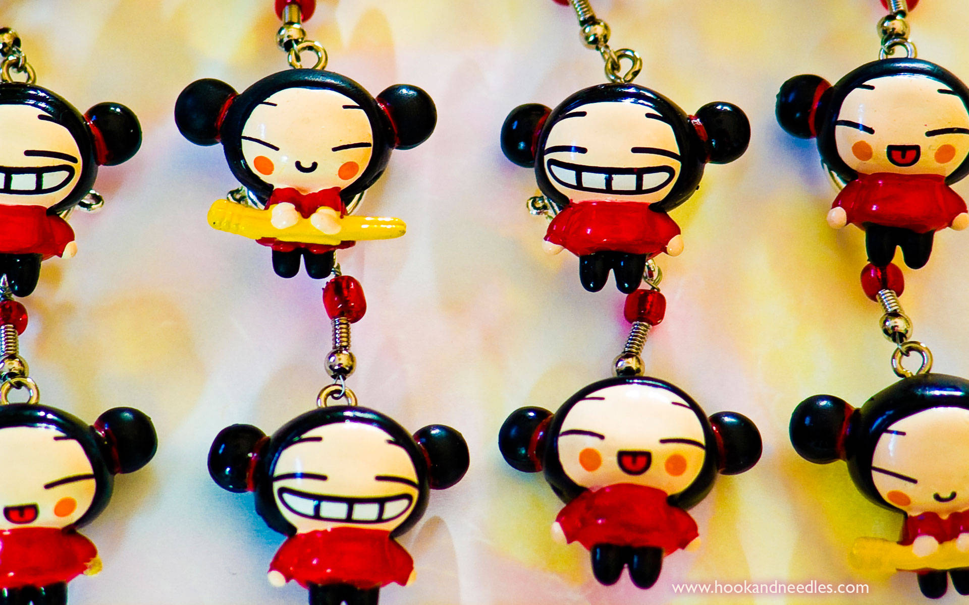Pucca, red outfits, black hair, Full HD Desktop Wallpaper