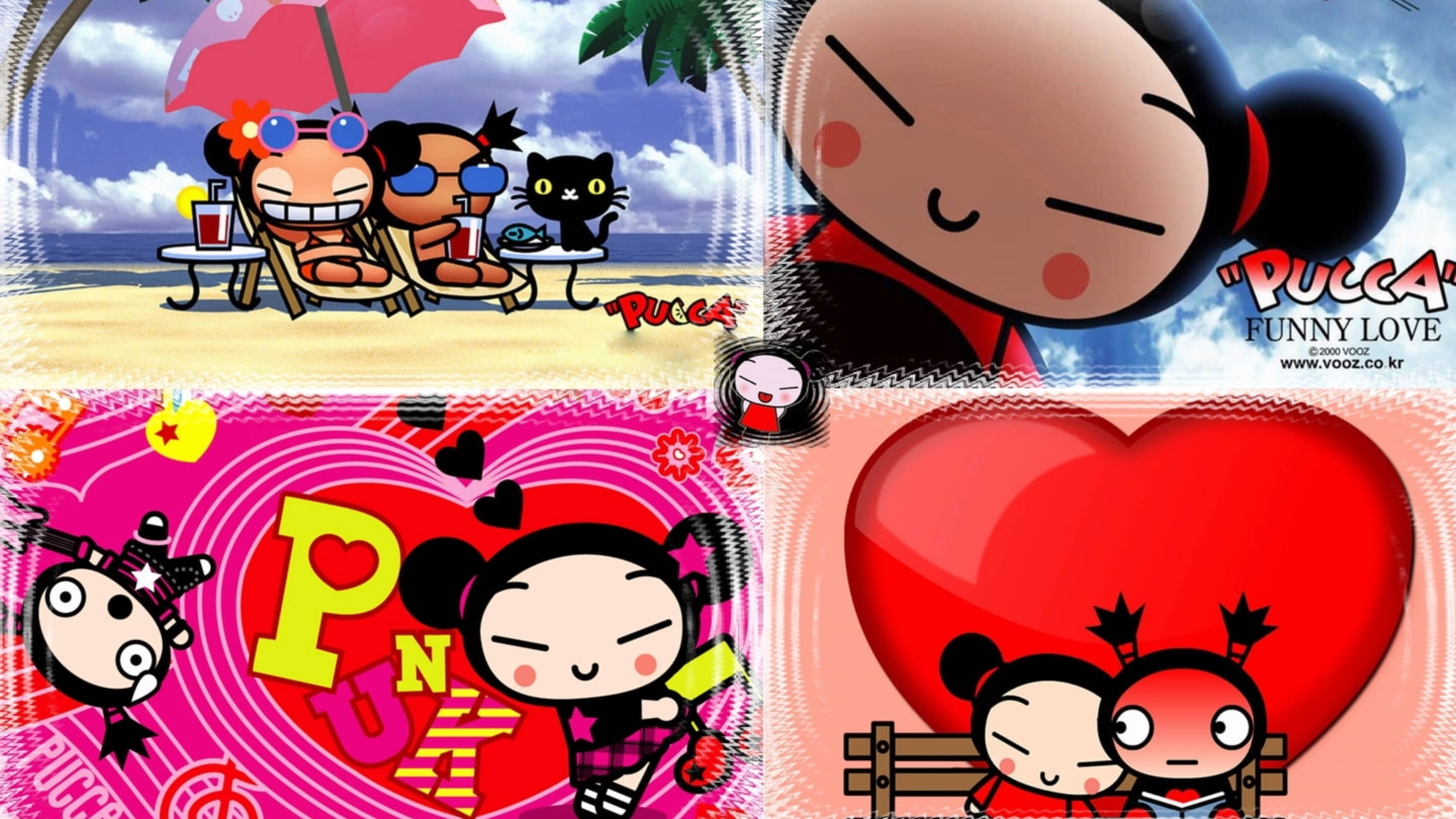 Pucca, beach scenes, romantic moments, 5K Desktop Wallpaper
