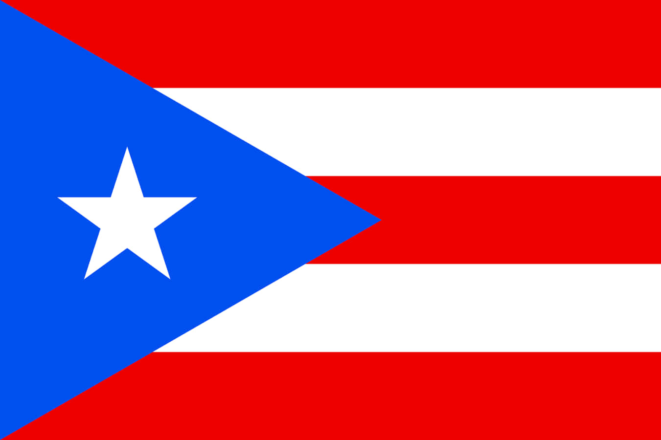 Puerto Rican flag, red white and blue stripes, white star, HD Desktop Wallpaper