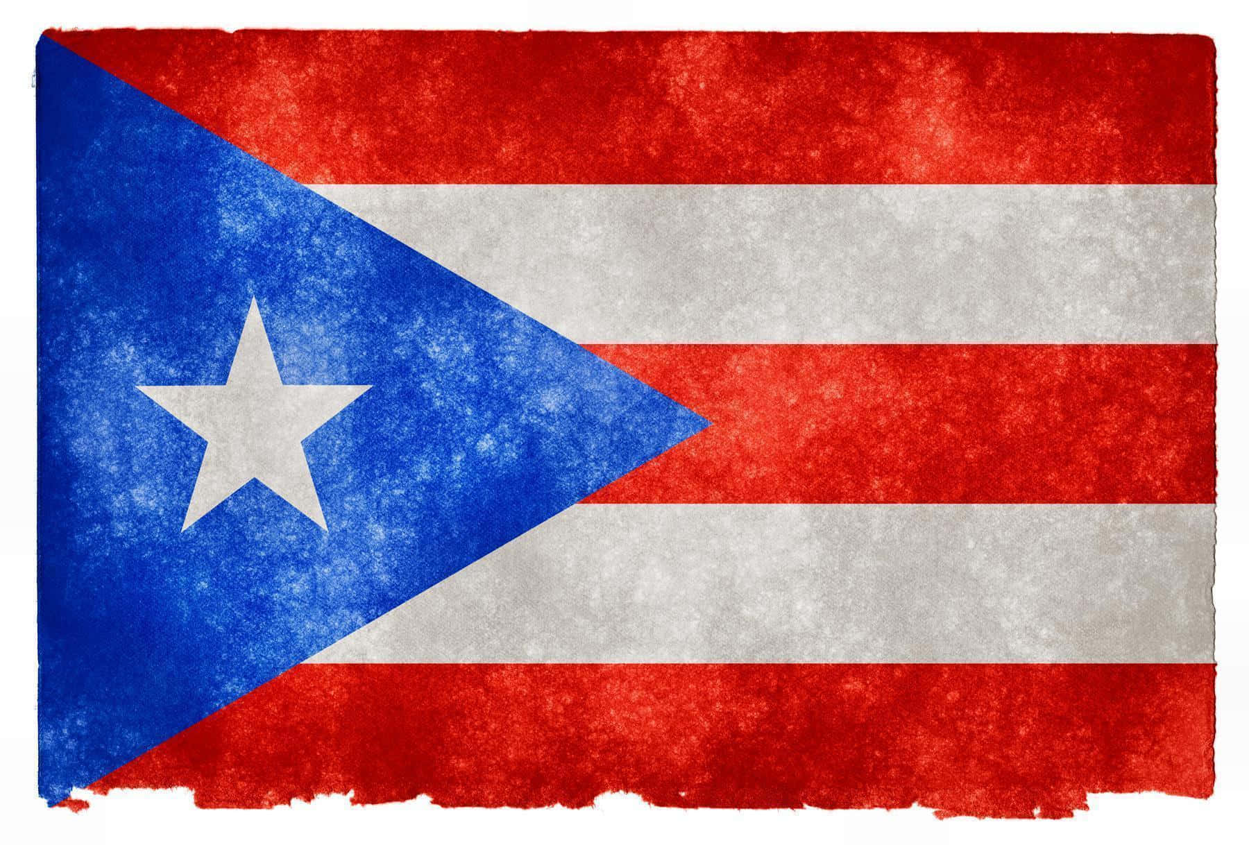 Puerto Rican flag, red white stripes, blue triangle, HD Desktop Wallpaper