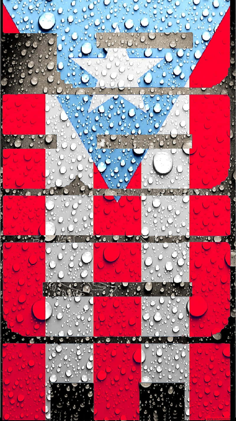 Puerto Rican flag, raindrops, window, HD Phone Wallpaper
