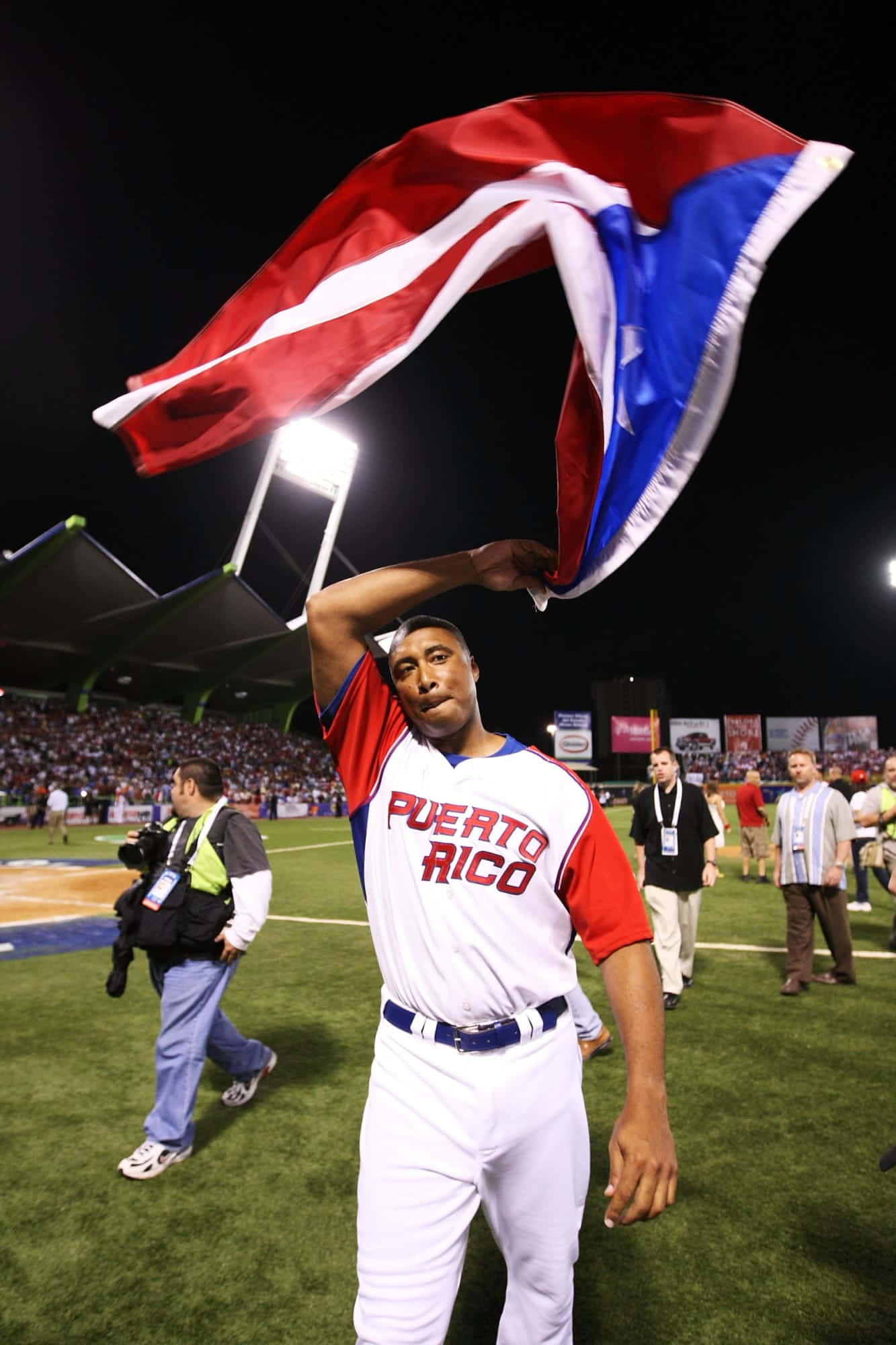 Puerto Rican, baseball player, flag, Full HD Phone Wallpaper