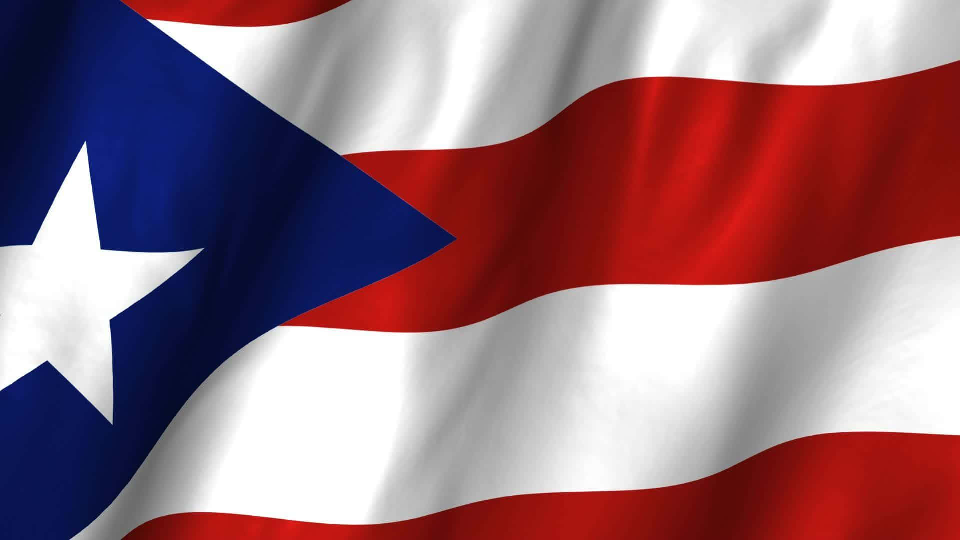 Puerto Rican flag, red white and blue stripes, white star, Full HD Desktop Wallpaper