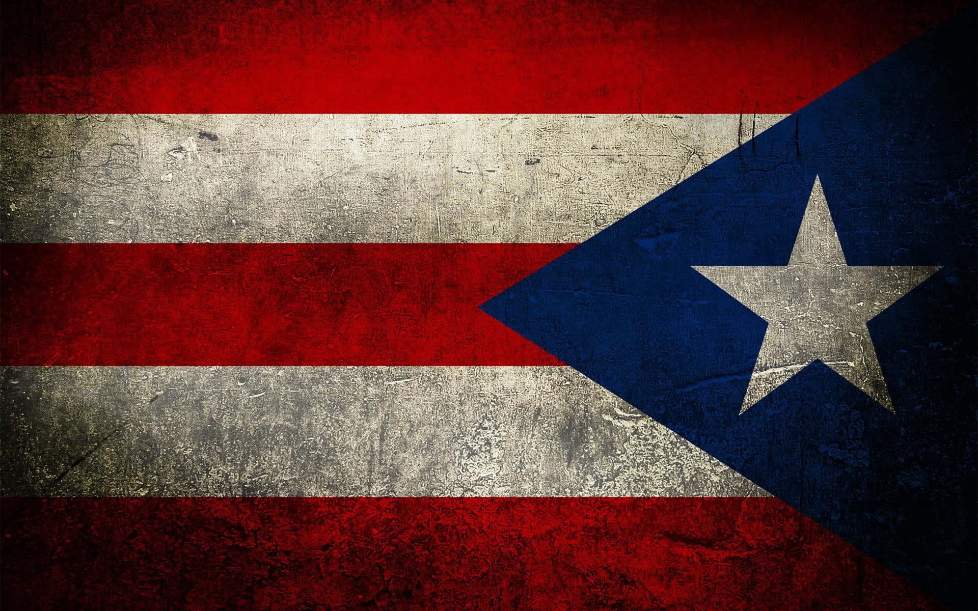 Puerto Rican flag, red white and blue stripes, central star, Full HD Desktop Wallpaper
