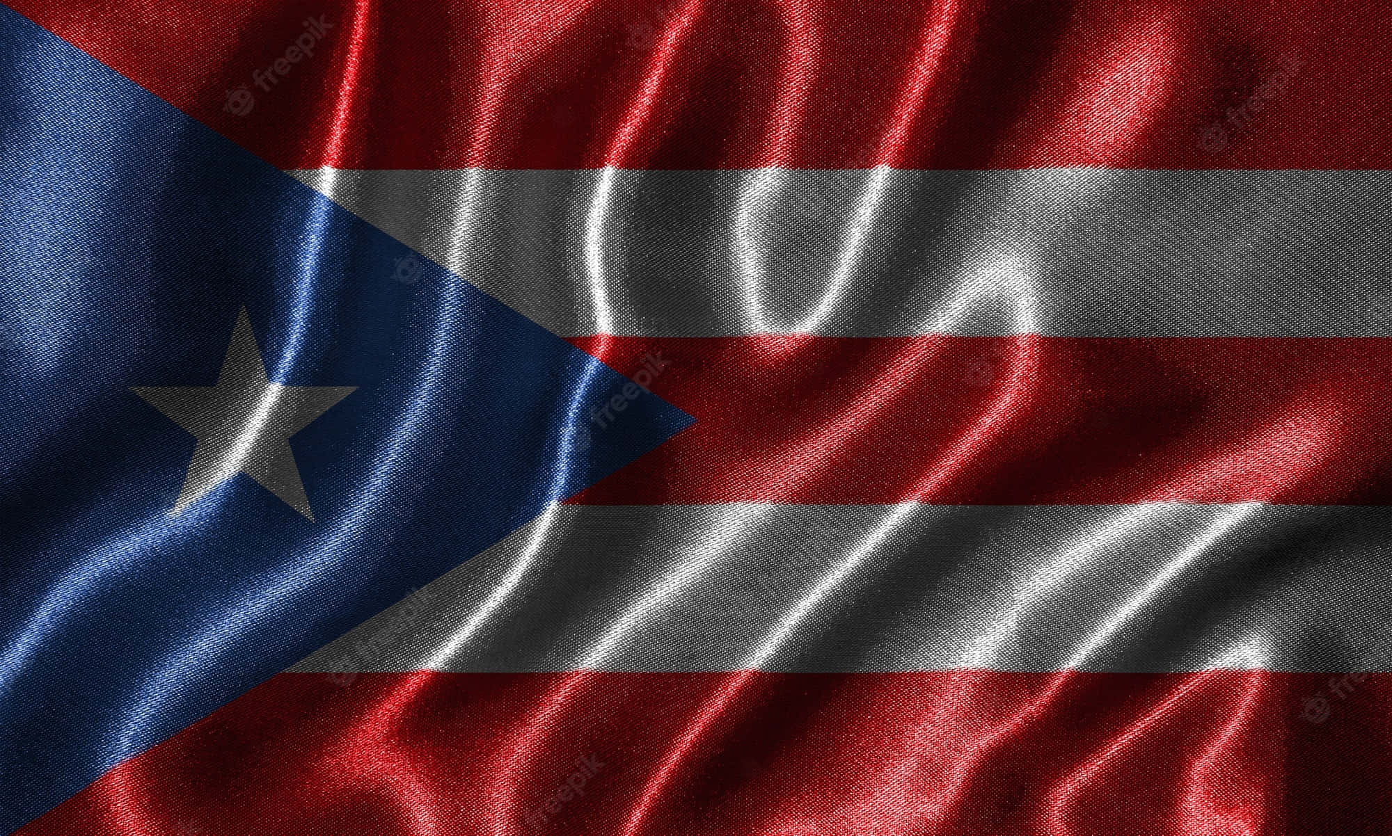 Puerto Rican flag, red, white, Full HD Desktop Wallpaper