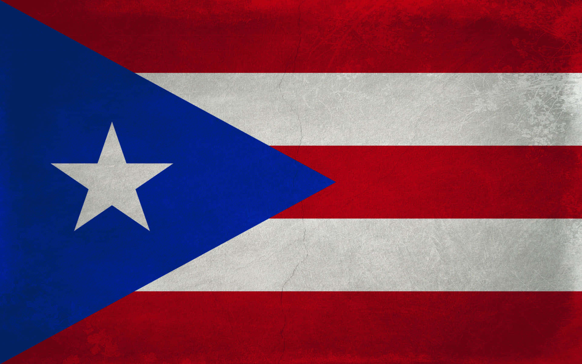 Puerto Rican flag, red white and blue stripes, white star, Full HD Desktop Wallpaper