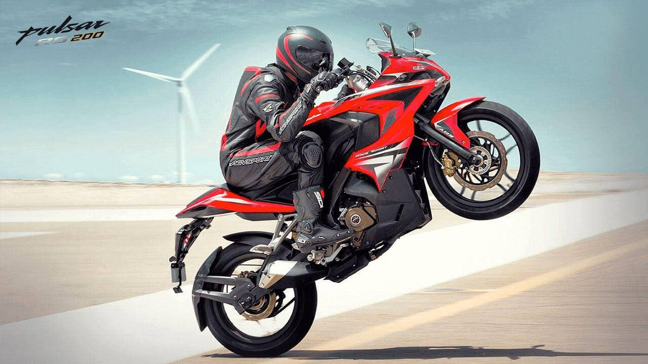 Pulsar RS200, black gear, red Pulsar RS200, HD Desktop Wallpaper