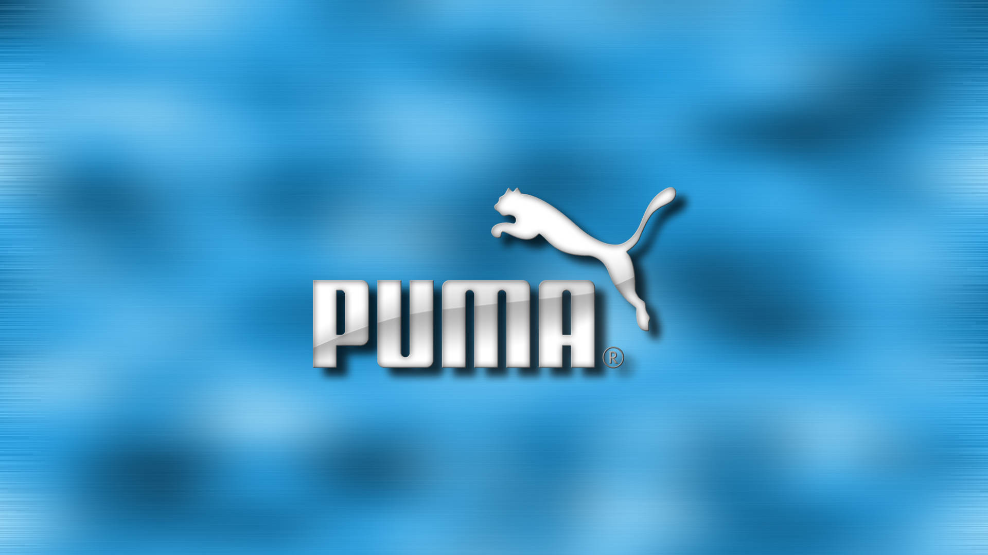 Puma, blue, white Puma logo, Full HD Desktop Wallpaper