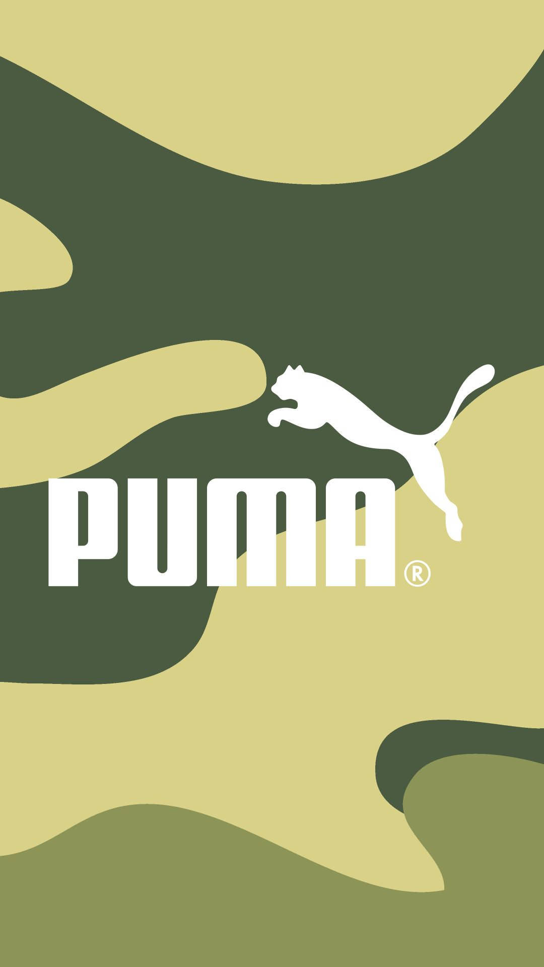 Puma, camouflage, green and beige camouflage pattern, Full HD Phone Wallpaper