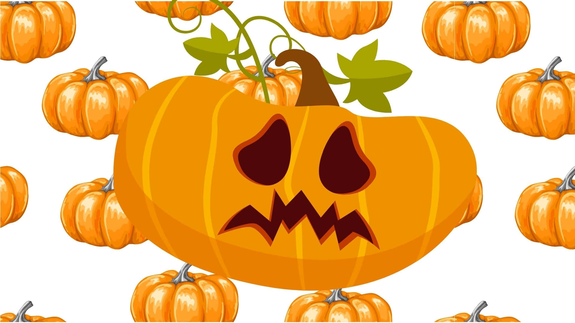 cute pumpkin, 1920 x 1080 wallpaper, cartoon jack-o'-lantern, Full HD Desktop Wallpaper