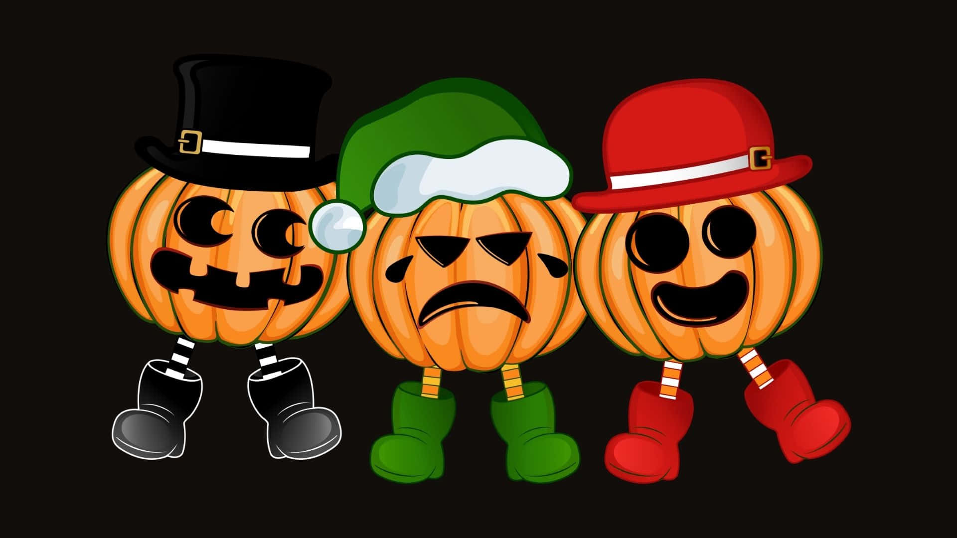 cute pumpkin, 1920 x 1080 wallpaper, cartoon pumpkins, Full HD Desktop Wallpaper
