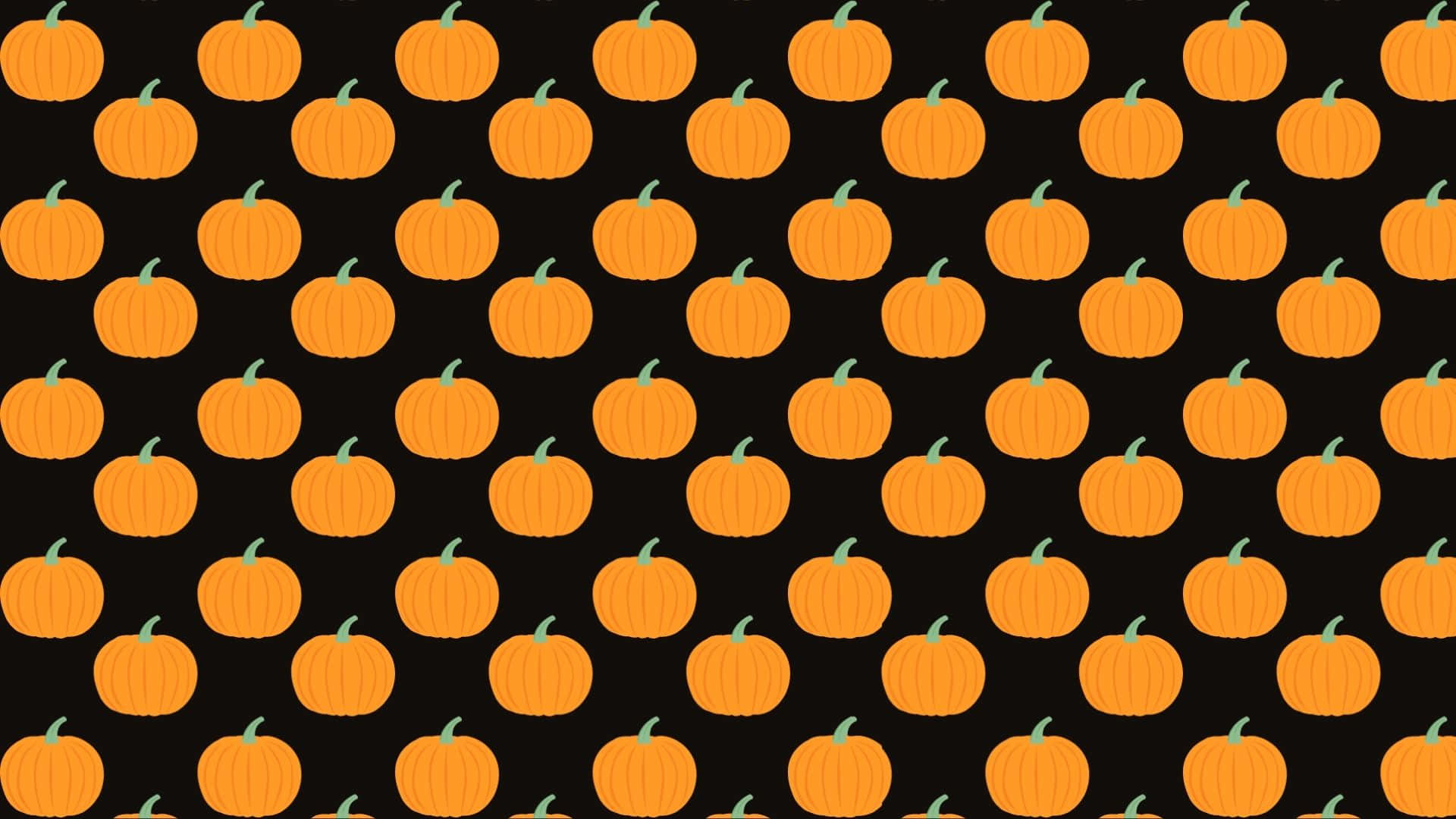 cute pumpkin, bright orange pumpkins, green stems, Full HD Desktop Wallpaper