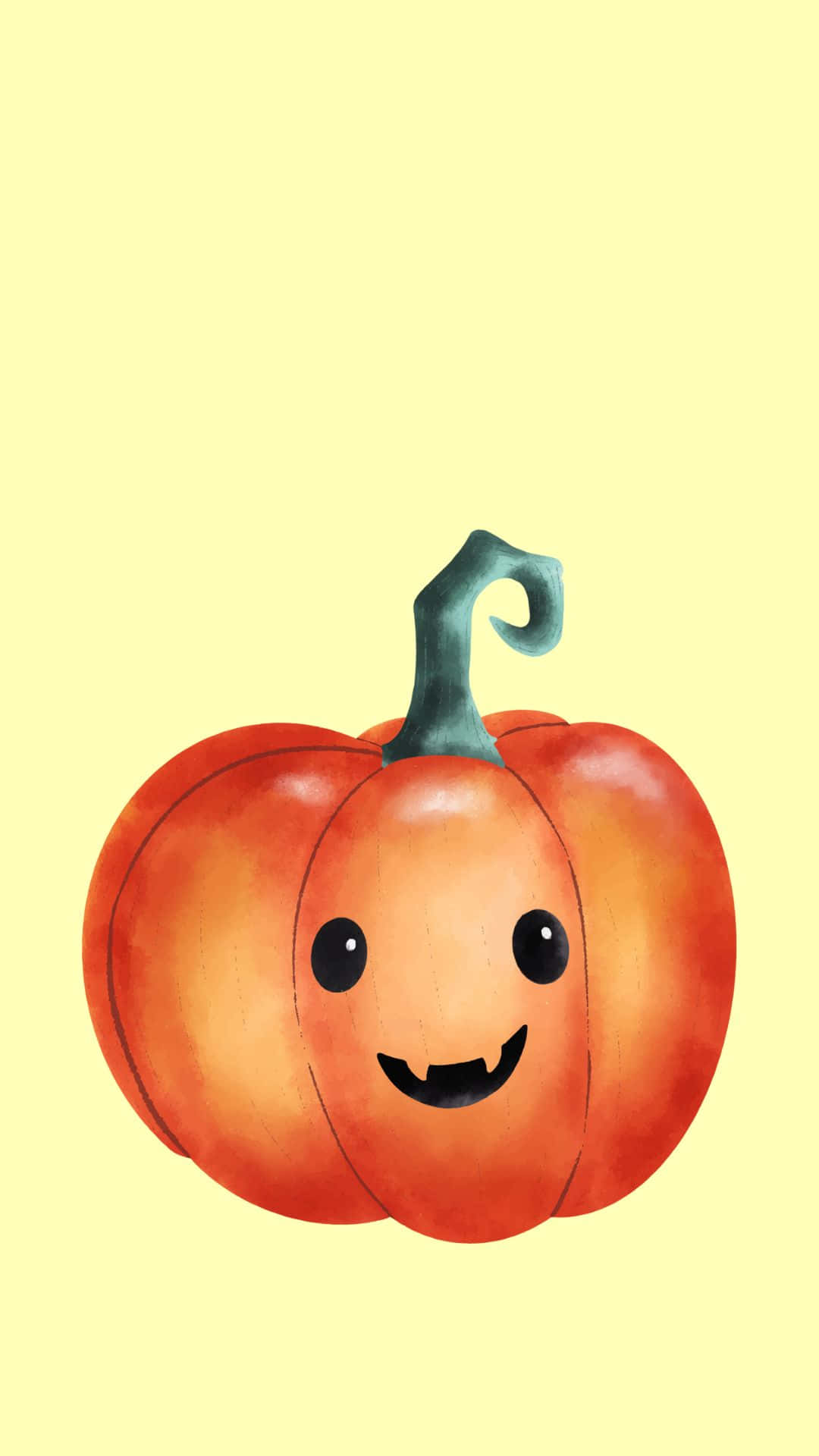 cute pumpkin, orange pumpkin, smiling face, Full HD Phone Wallpaper