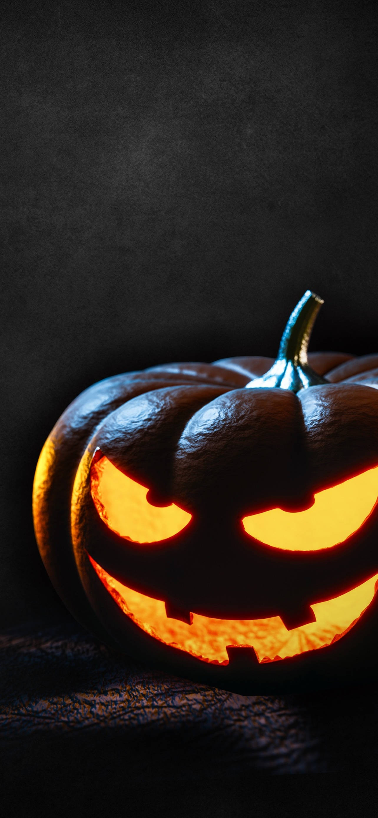 pumpkin, glowing eyes, menacing grin, 2K Phone Wallpaper