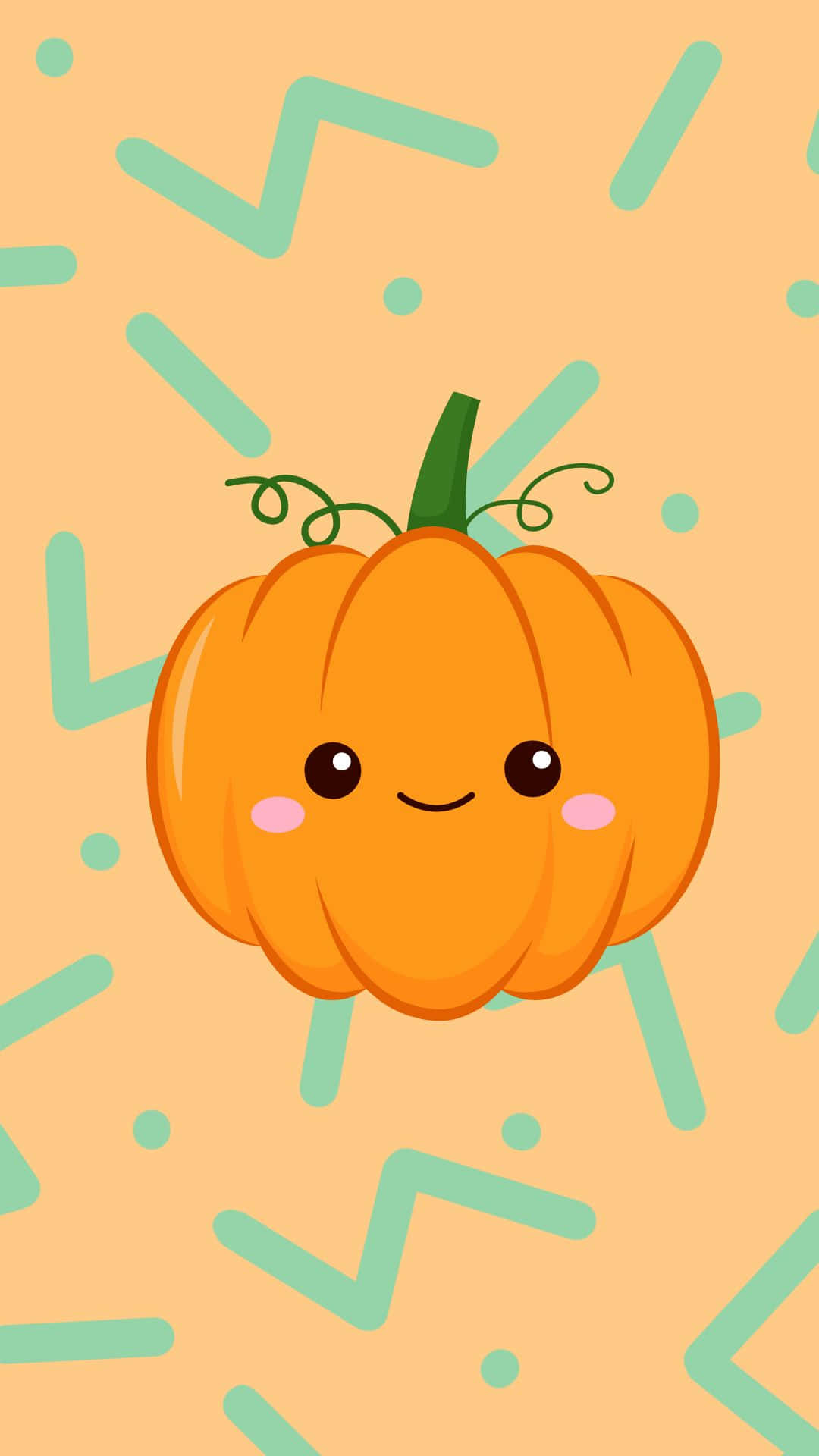 cute pumpkin, 1080 x 1920 wallpaper, cartoon pumpkin, Full HD Phone Wallpaper
