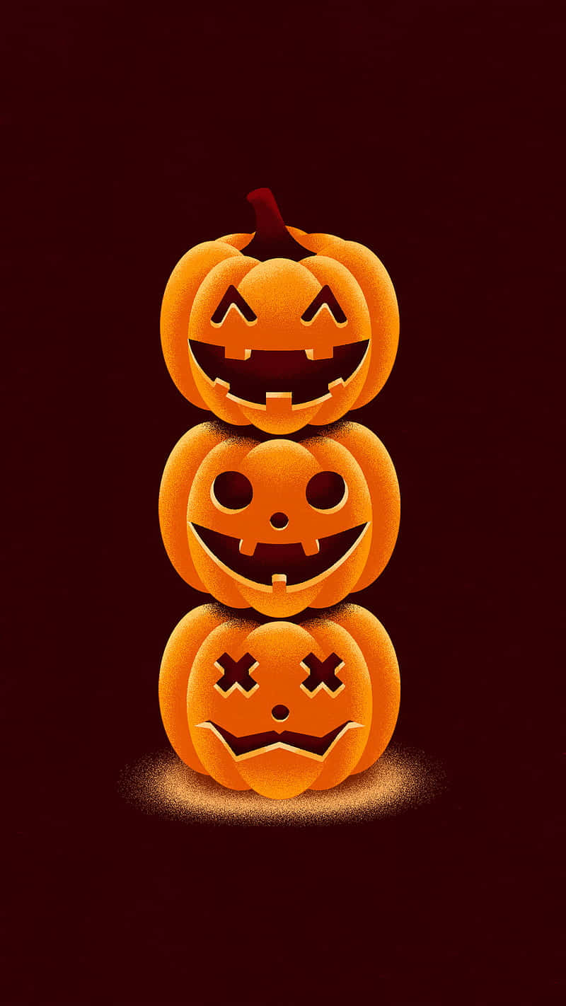 jack-o'-lanterns, deep maroon background, stacked, HD Phone Wallpaper
