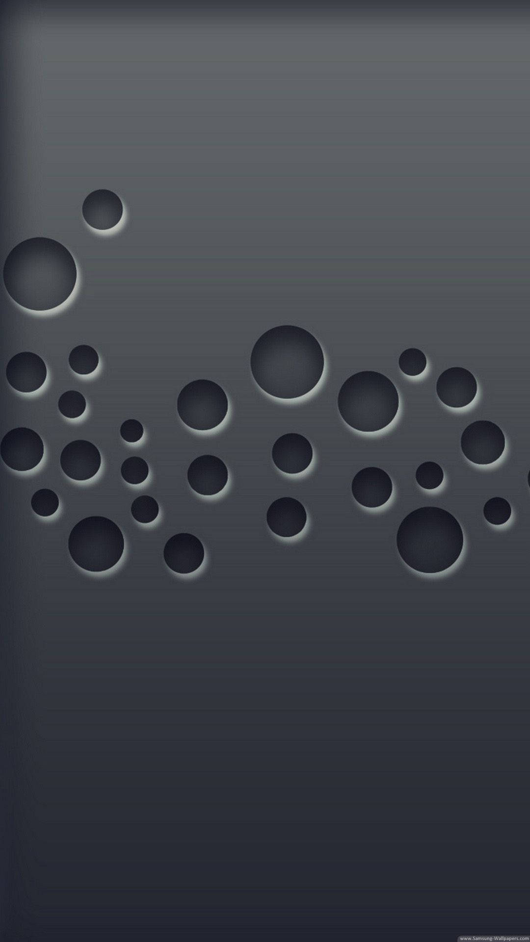 3D Punch Holes, Dark Grey, iPhone, Full HD Phone Wallpaper