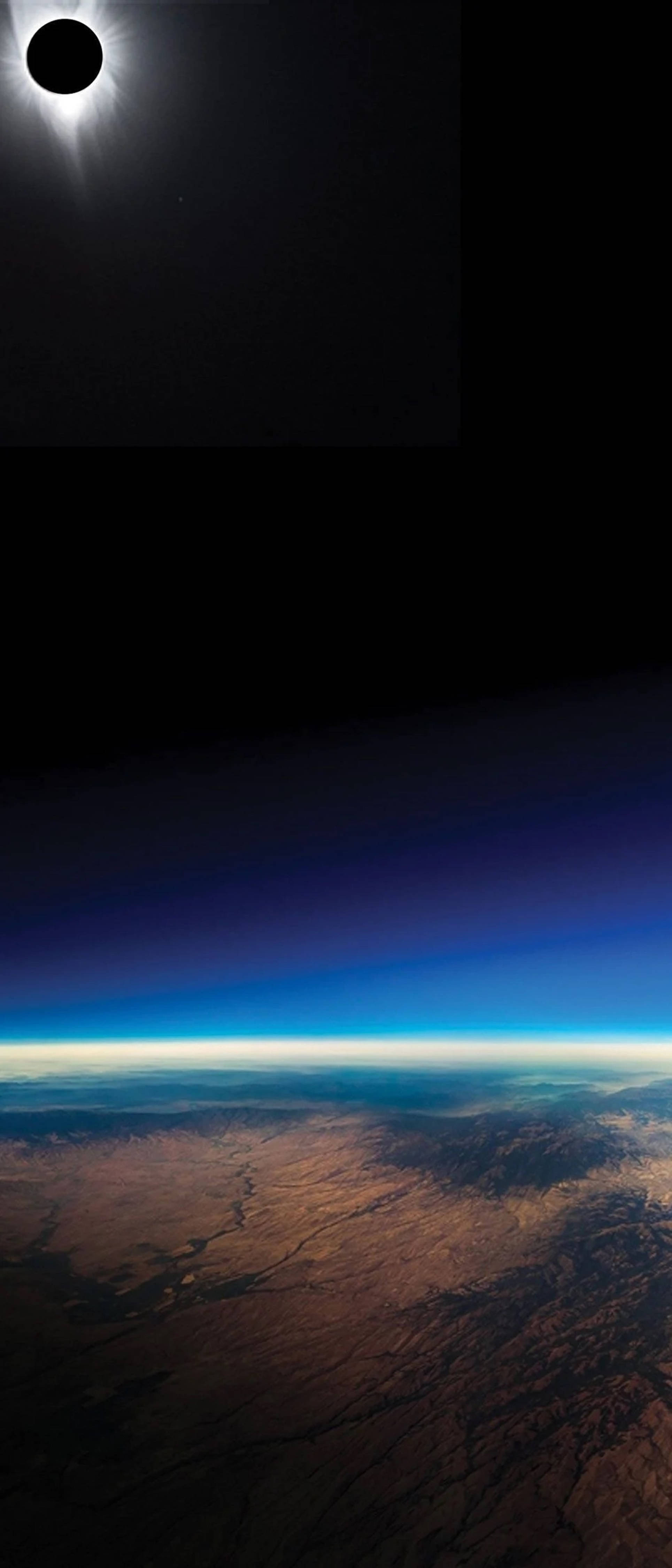 Majestic Earth Punch Hole 4K, total solar eclipse, space, 4K Phone Wallpaper