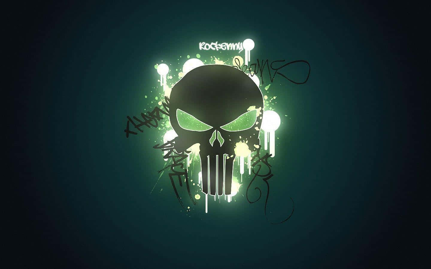 Punisher, skull, green, HD Desktop Wallpaper
