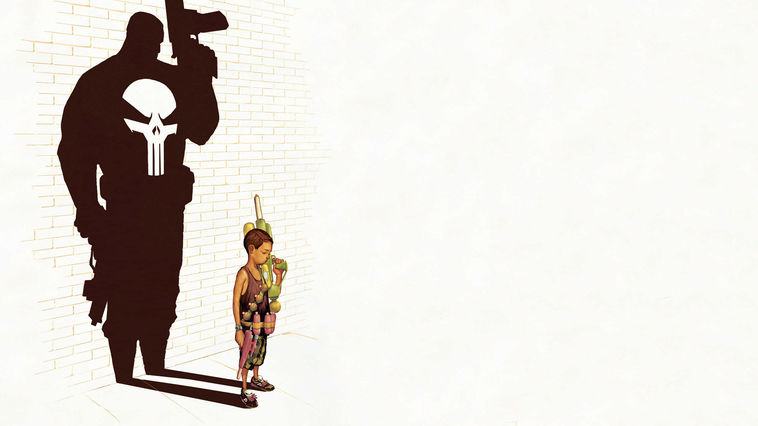 Punisher, shadow, child, 2K Desktop Wallpaper