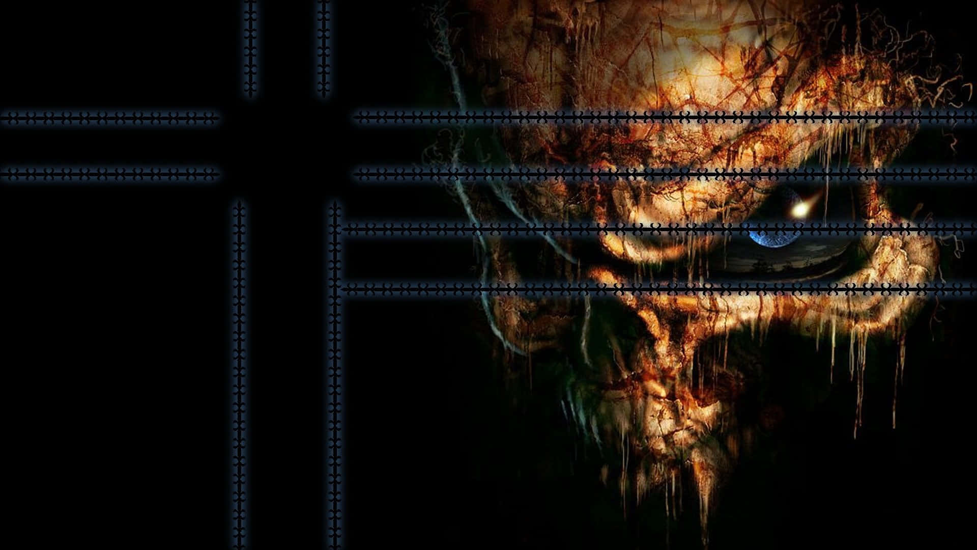 Punisher Desktop, 1920 x 1080, glowing blue eyes, Full HD Desktop Wallpaper