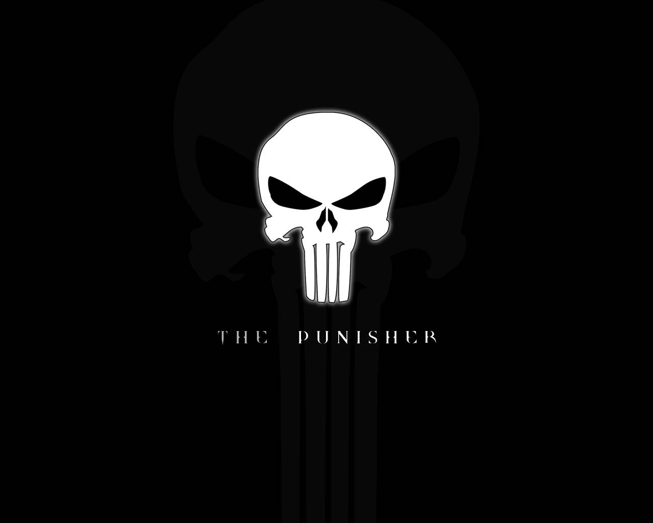 Punisher Skull, stark white, black background, HD Desktop Wallpaper